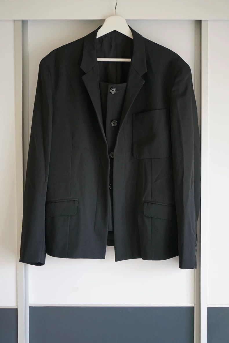 Yohji Yamamoto Yohji Yamamoto Yohji Yamamoto Double Breasted Suit Jacket Size US M / EU 48-50 / 2 - 2 Thumbnail