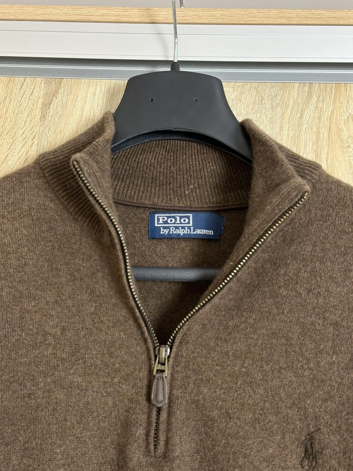 Polo Ralph Lauren 🔥 Polo Ralph Lauren 1/3 Zip Cashmere Wool Sweater Pullover Size US L / EU 52-54 / 3 - 3 Thumbnail