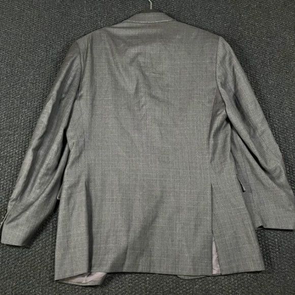 Joseph Abboud VINTAGE? Joseph Abboud Blazer Jacket Gray Plaid Wool Loro Piana 40L Mens Jacket Coat Suit Blazer Size 40R - 5 Thumbnail