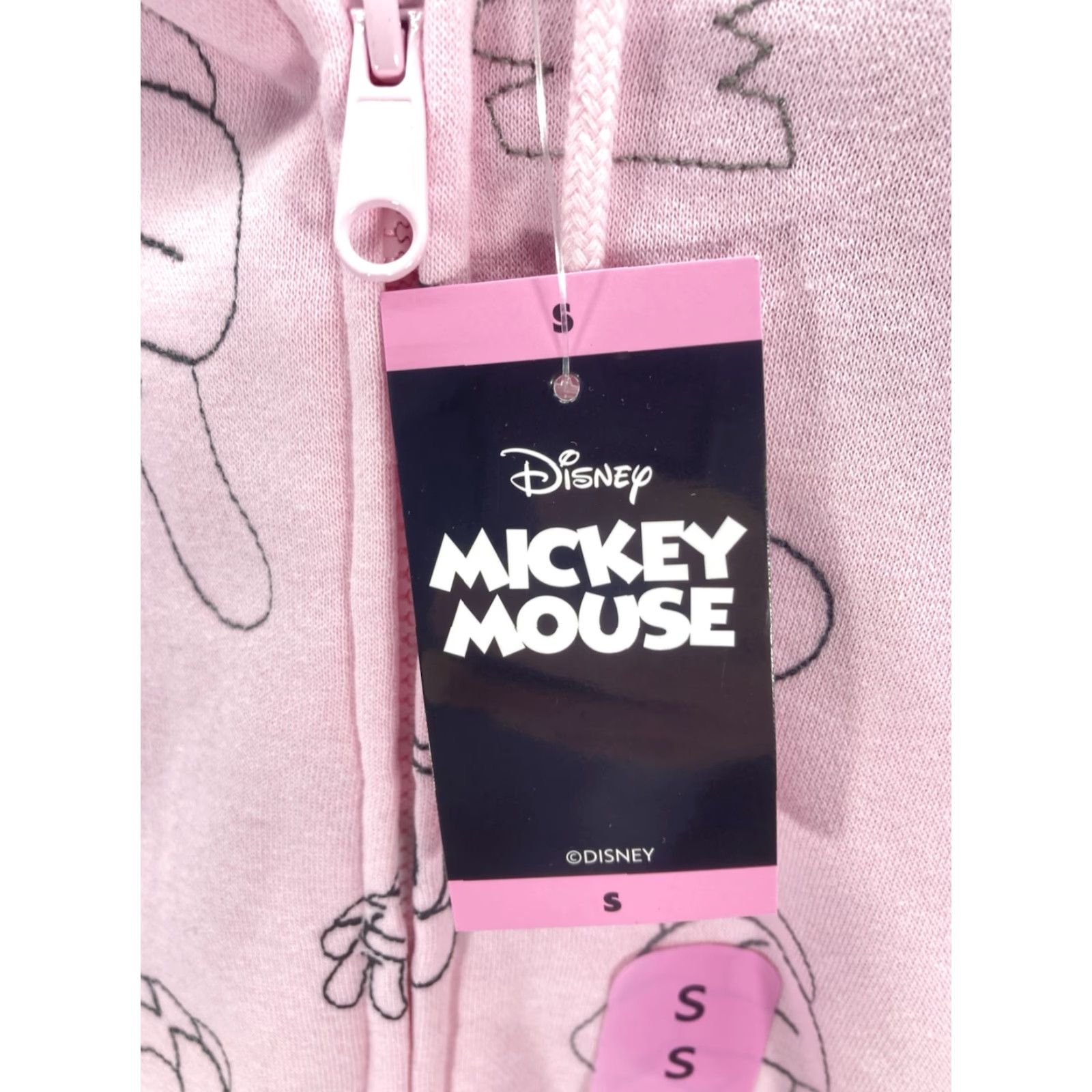 Disney Disney Mickey Mouse Hoodie Sweatshirt Women Small Pink AOP Full Zip Fleece NWT Size S / US 4 / IT 40 - 4 Thumbnail