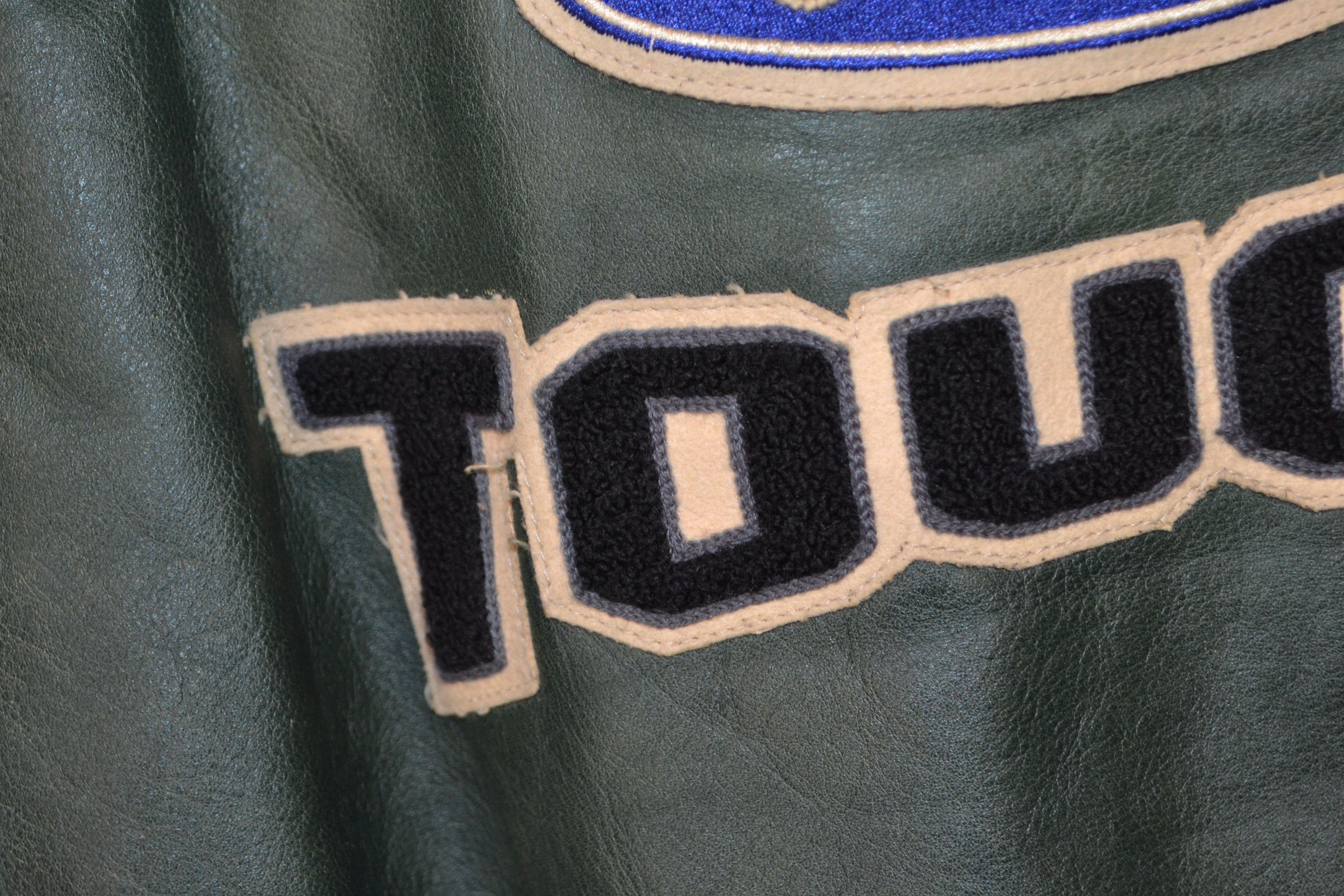 Roots Roots Vintage 90s Green Ford Build Tough Leather Varsity XXL Size US XXL / EU 58 / 5 - 13 Thumbnail
