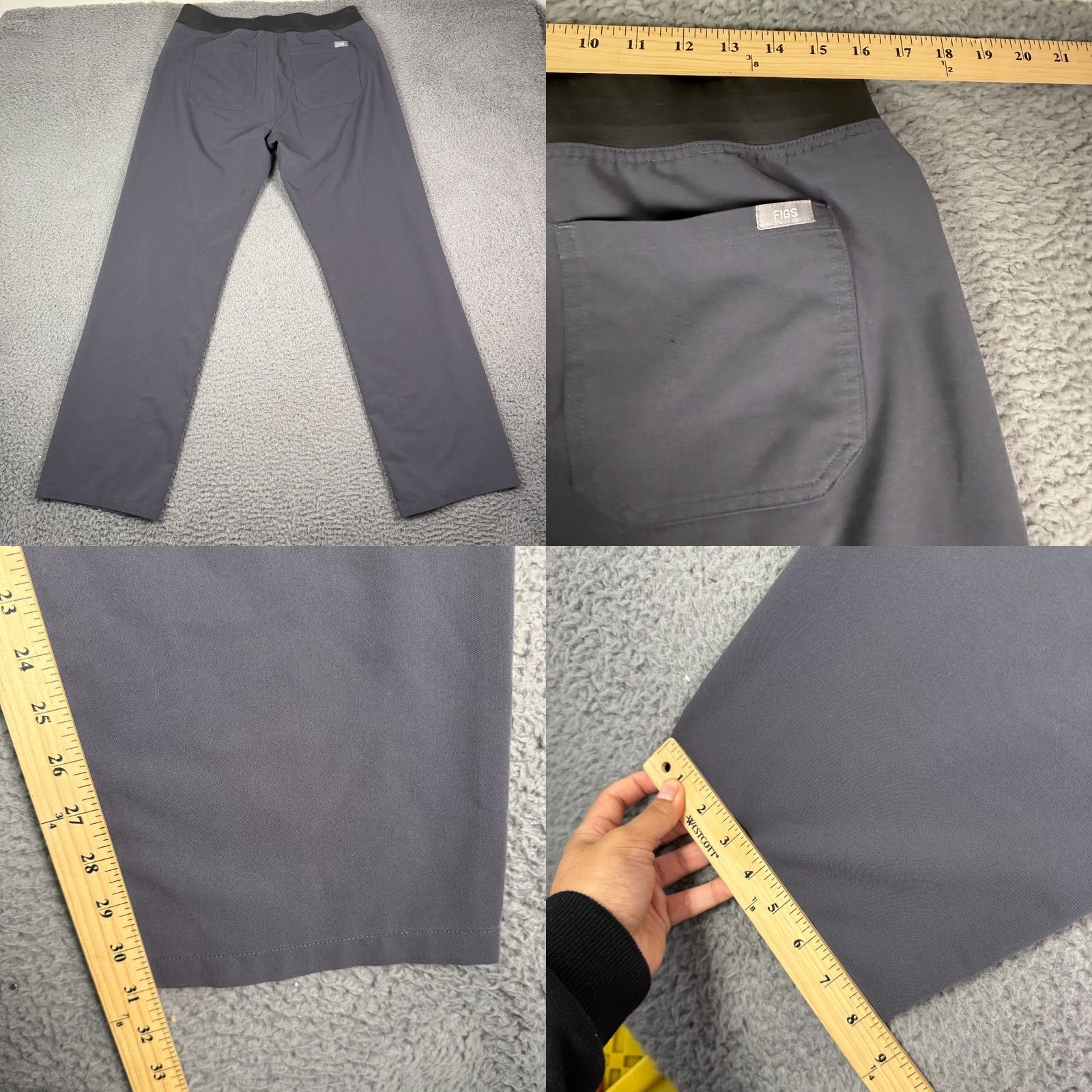 Vintage Figs Scrub Set Womens Medium - Catarina Top - Livingston Pants - Dark Gray Size M / US 6-8 / IT 42-44 - 9 Thumbnail