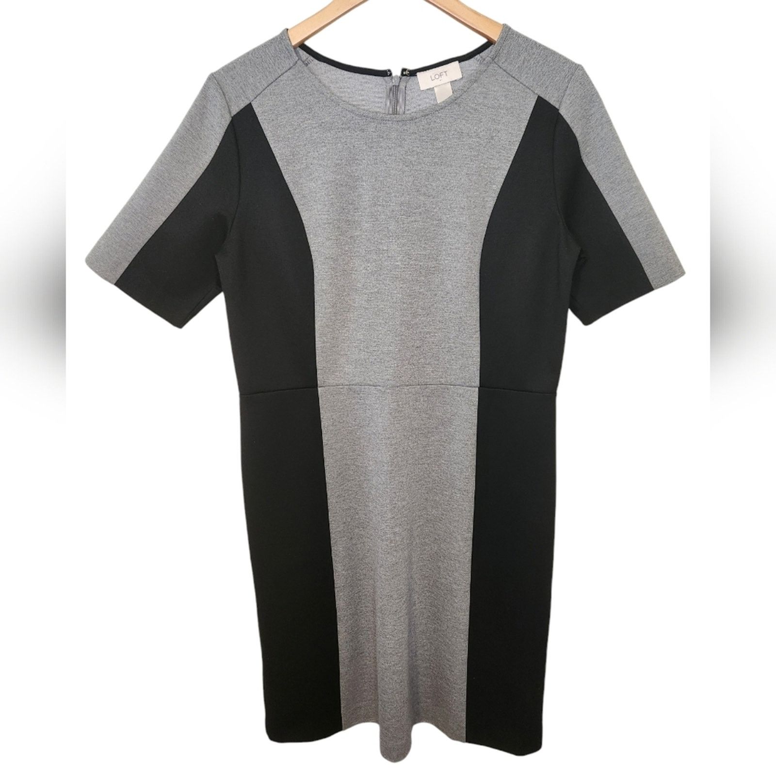 Loft Loft Colorblock black and gray A-Line dress 6 Size M / US 6-8 / IT 42-44 - 2 Thumbnail