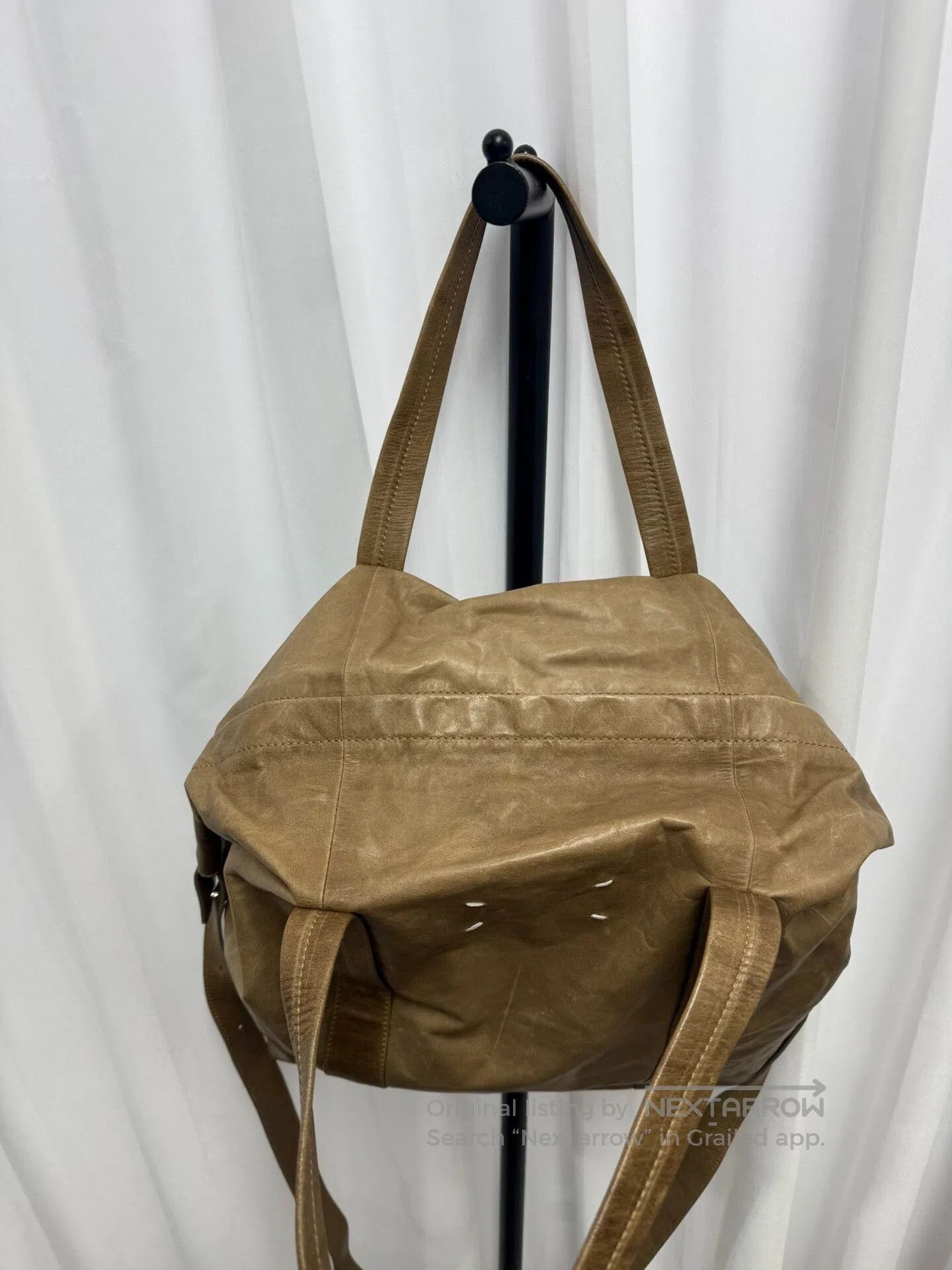 Maison Margiela Maison Margiela Brown Leather Boston Bag. Size ONE SIZE - 3 Thumbnail