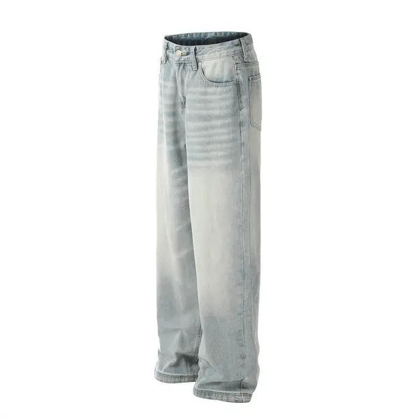 VIBE Men's street ripple washed straight jeans y2k Size US 32 / EU 48 - 2 Thumbnail
