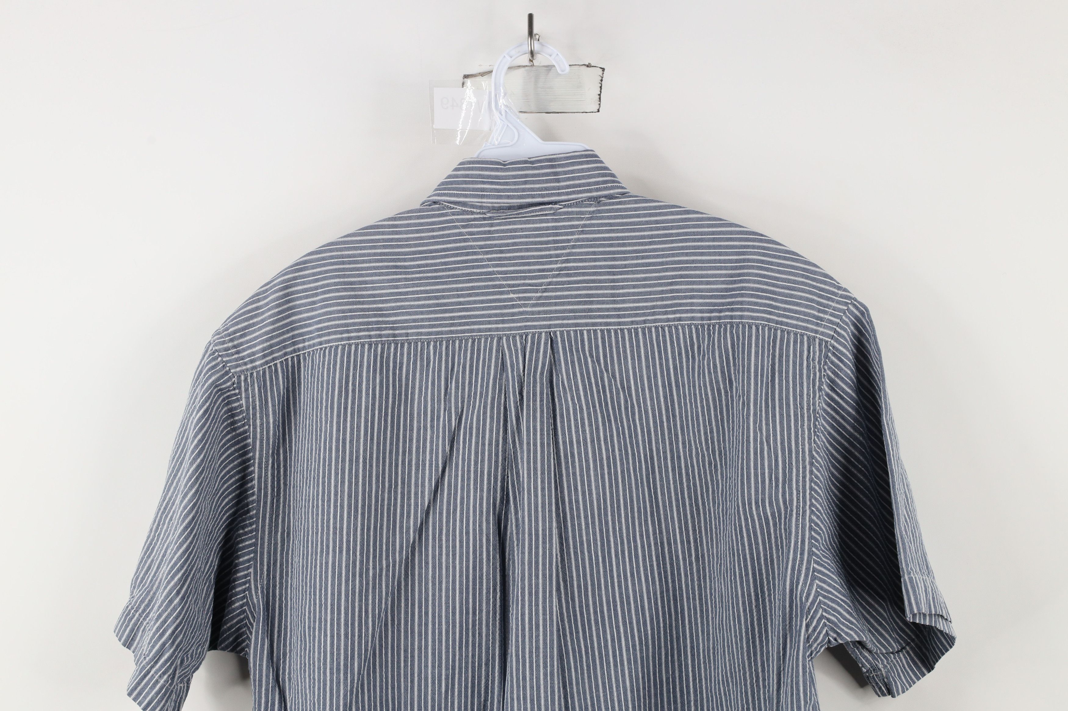 Tommy Hilfiger × Vintage Vintage 90s Tommy Hilfiger Striped Seer Sucker Button Shirt Size US S / EU 44-46 / 1 - 12 Thumbnail