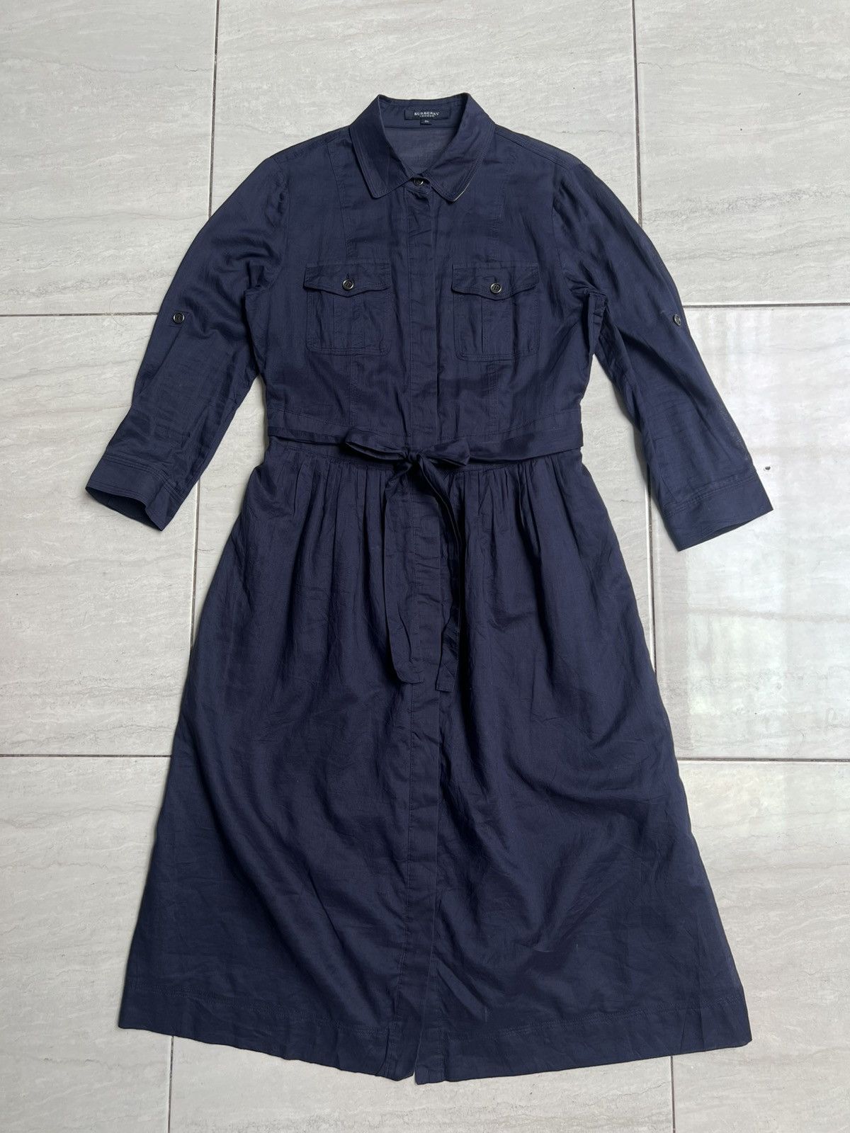 Burberry Burberry London Navy Shirt Dress Size XS / US 0-2 / IT 36-38 - 11 Thumbnail