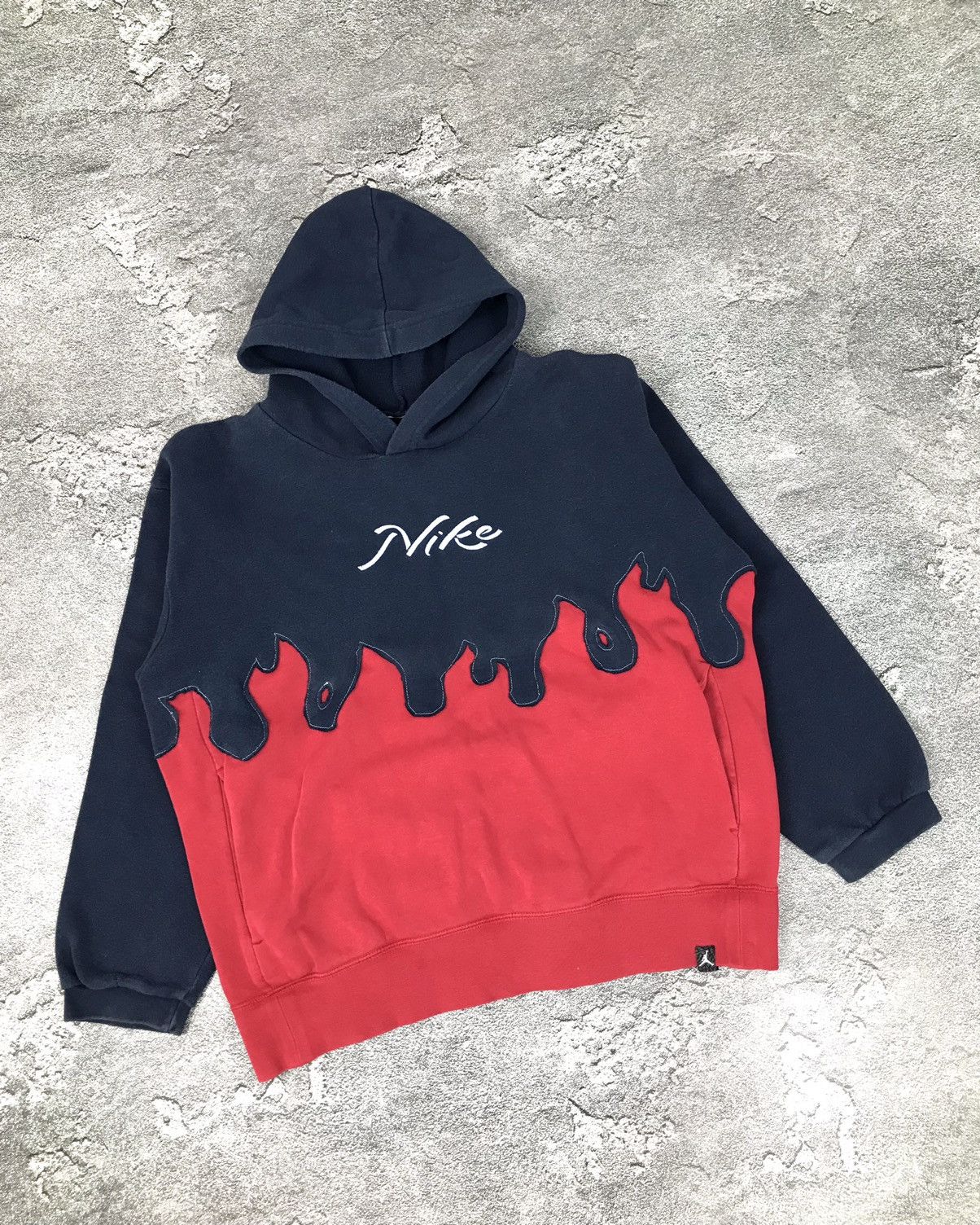 Designer × Nike ♻️1 OF 1 NIKE VINTAGE CUSTOM HANDMADE RARE FLAME BOXY HOODIE🔥 Size S / US 4 / IT 40 - 1 Thumbnail
