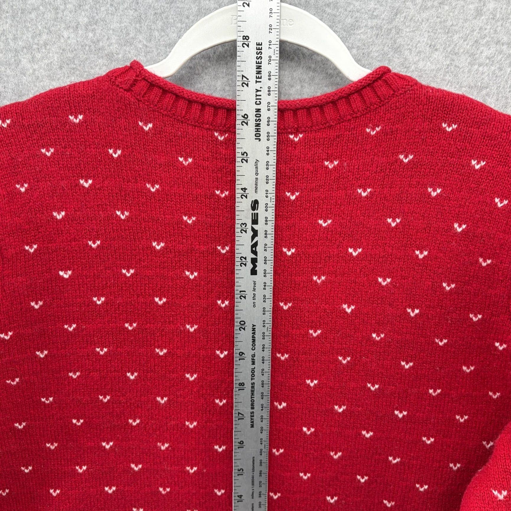 Lands' End Lands' End Sweater Womens 1X Red Fair Isle Ski Mountain Winter Pullover Size XL / US 12-14 / IT 48-50 - 7 Thumbnail