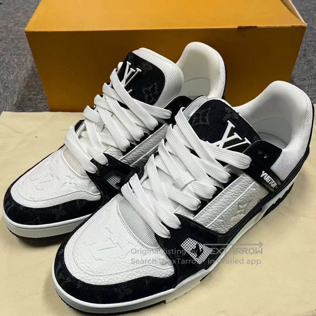 Louis Vuitton louis vuitton panda pattern low top sneakers. Size US 8.5 / EU 41-42 - 2 Thumbnail