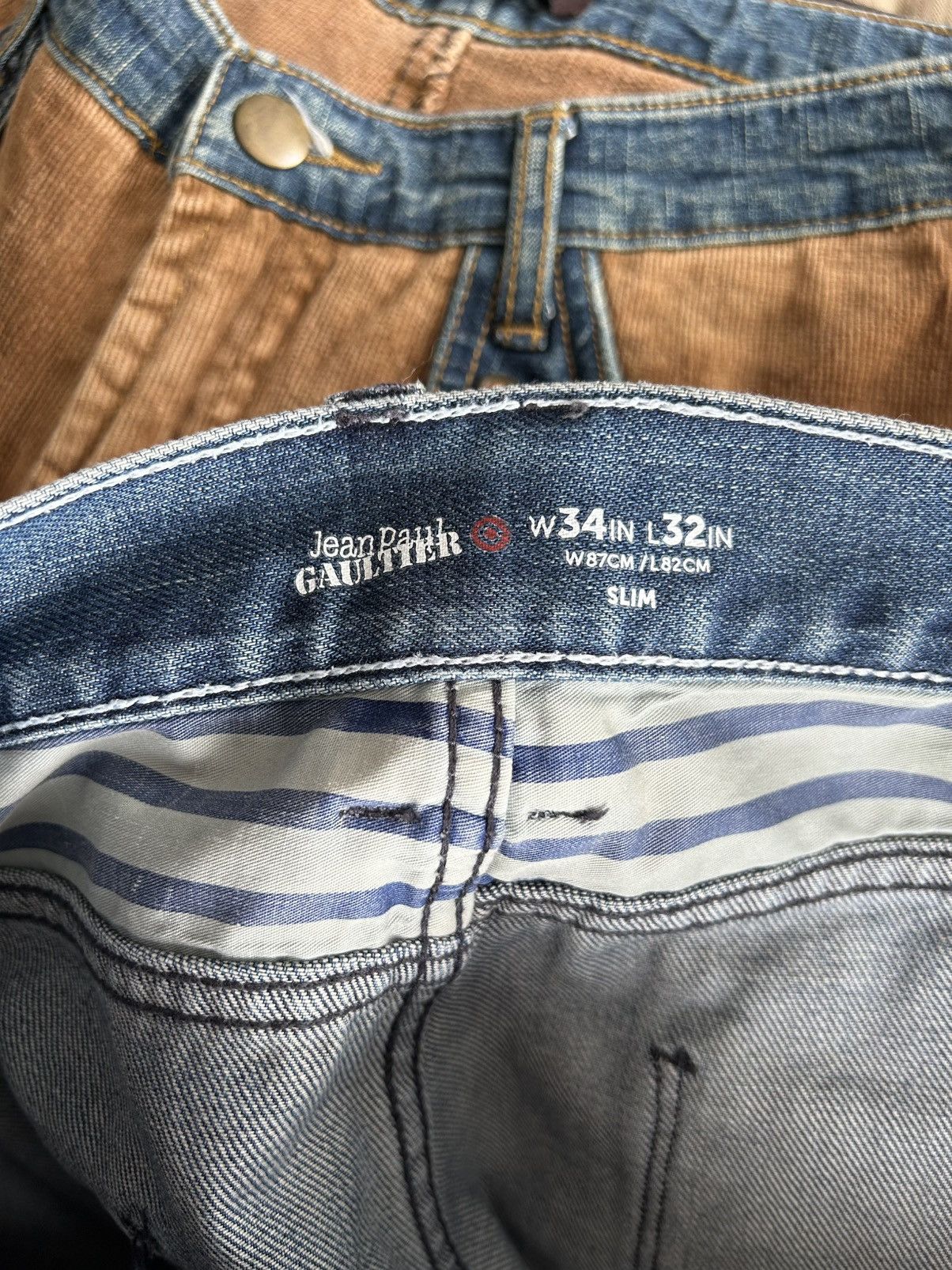 Jean Paul Gaultier JPG Patchwork Jeans Size US 35 - 14 Thumbnail