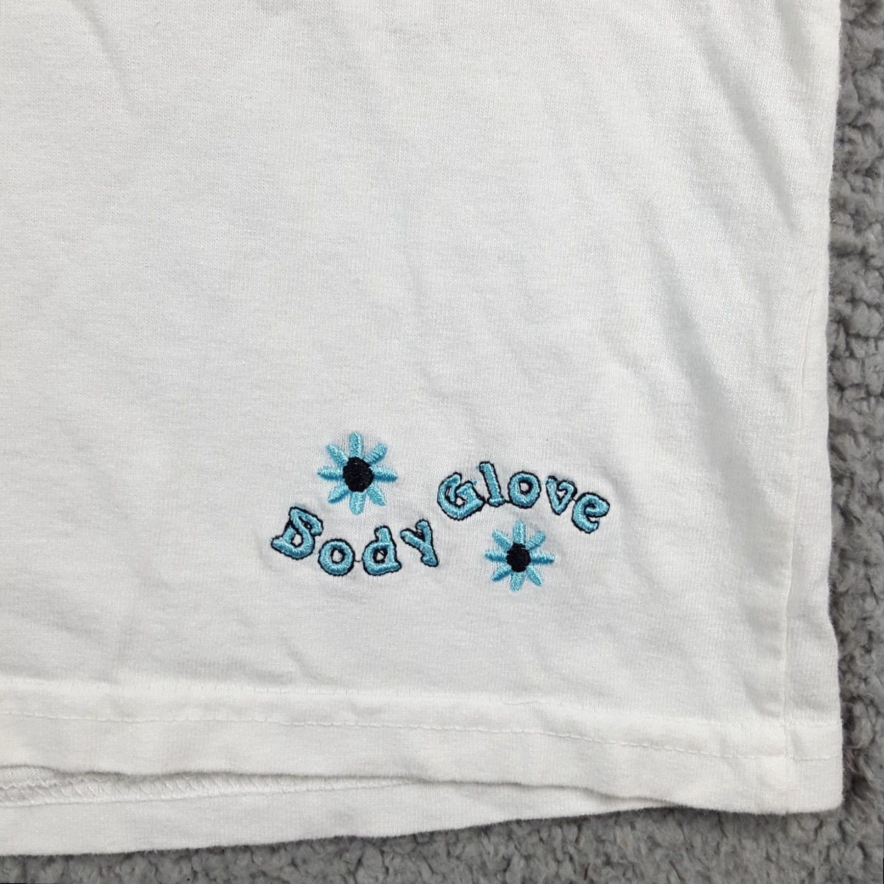 Body Glove VINTAGE Body Glove Cropped T-Shirt Shirt Women's XL White Flower 90s Beach Made in Canada Size XL / US 12-14 / IT 48-50 - 4 Thumbnail