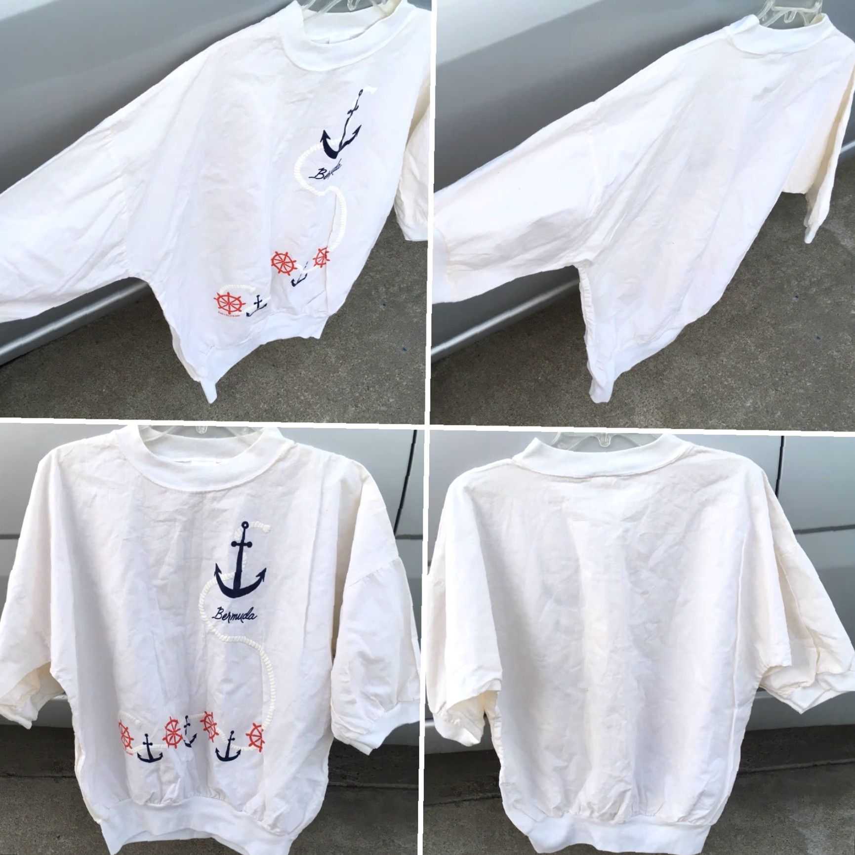 Nautica VINTAGE Birdlegs Navy Ship Wheel Anchor Rope 1987 T-Shirt White L Mens 1980s Graphic Tee Shirt Bermuda Nautical Size US L / EU 52-54 / 3 - 6 Thumbnail