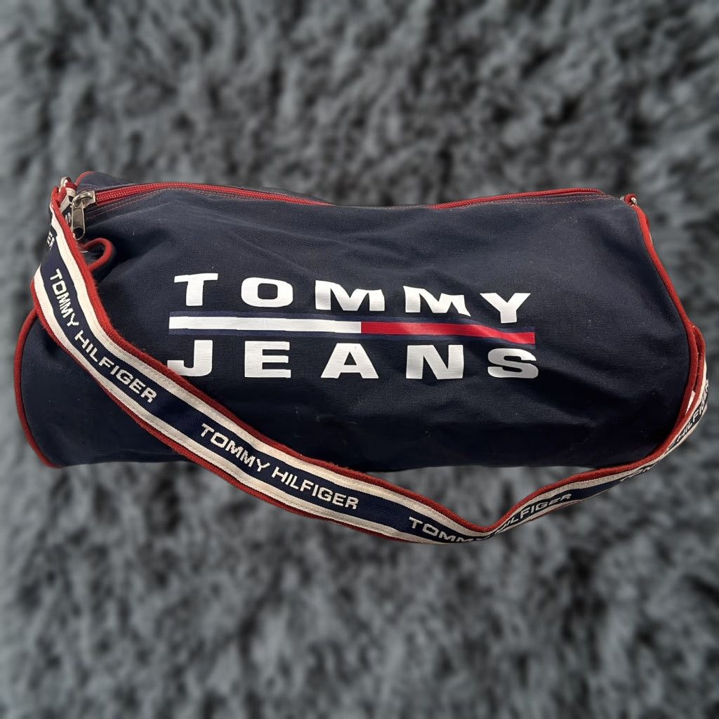 Tommy Hilfiger Vintage Tommy Hilfiger Jeans Duffle Bag GUC Navy 90’s Size US 33 - 1 Thumbnail