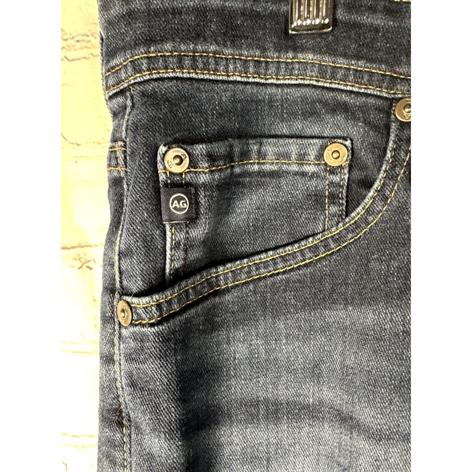 Denime AG Denim 360 The Everett Slim Straight Jeans 38x32 Mens Blue Size US 38 / EU 54 - 3 Thumbnail