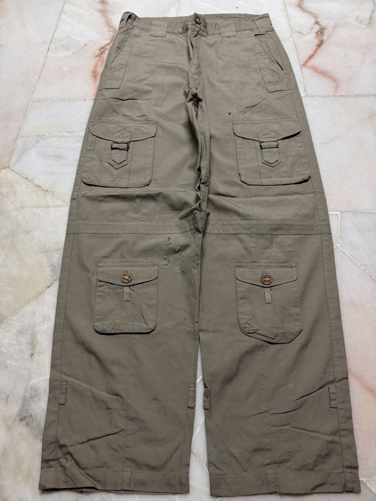 20471120 💥BAGGY💥90s JAPANESE INSANE POCKET BAGGY CARGO PANTS Size US 30 / EU 46 - 15 Thumbnail