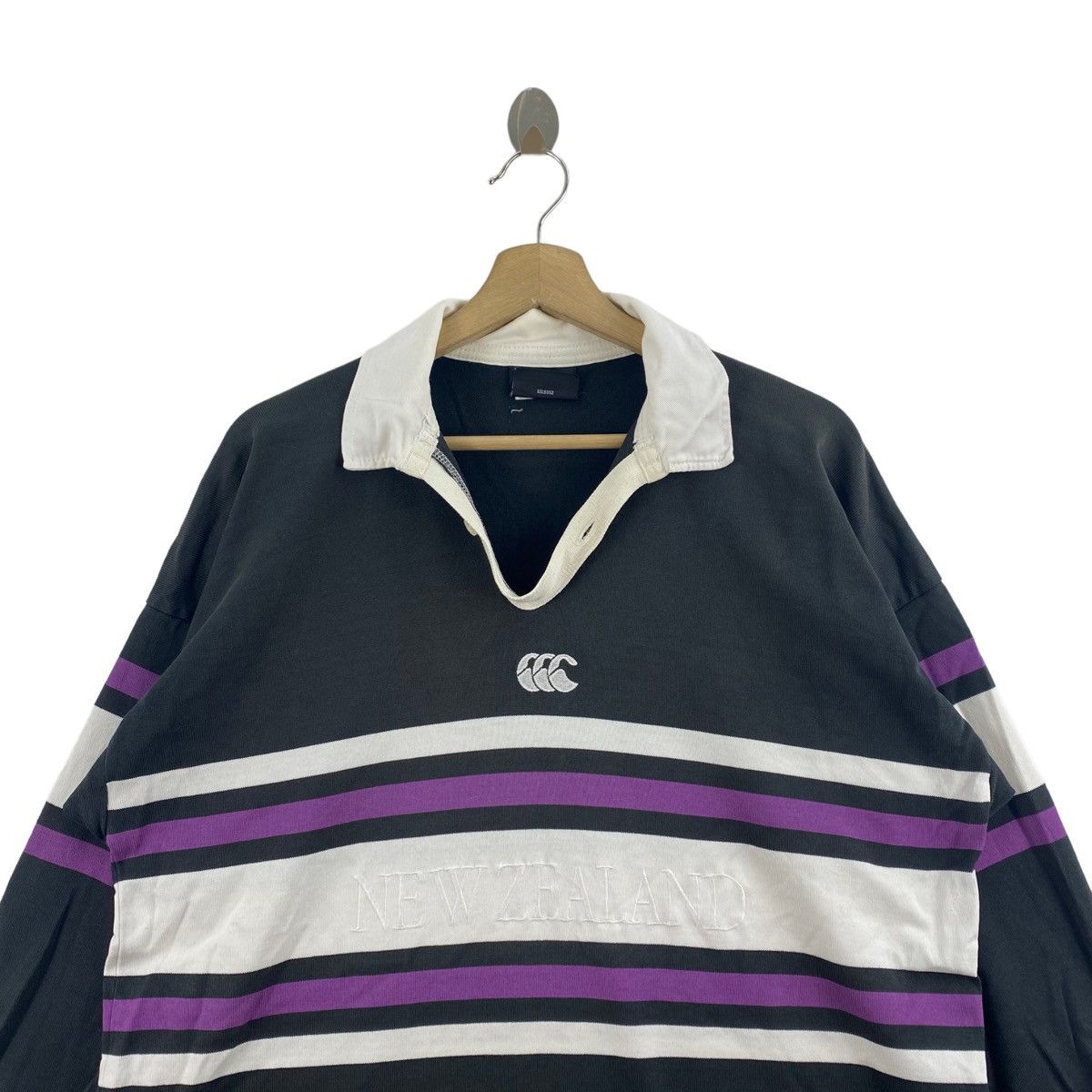 Canterbury of New Zealand CANTERBURY NEW ZEALAND Button Up Collar Embroidered Center Size US XL / EU 56 / 4 - 2 Thumbnail