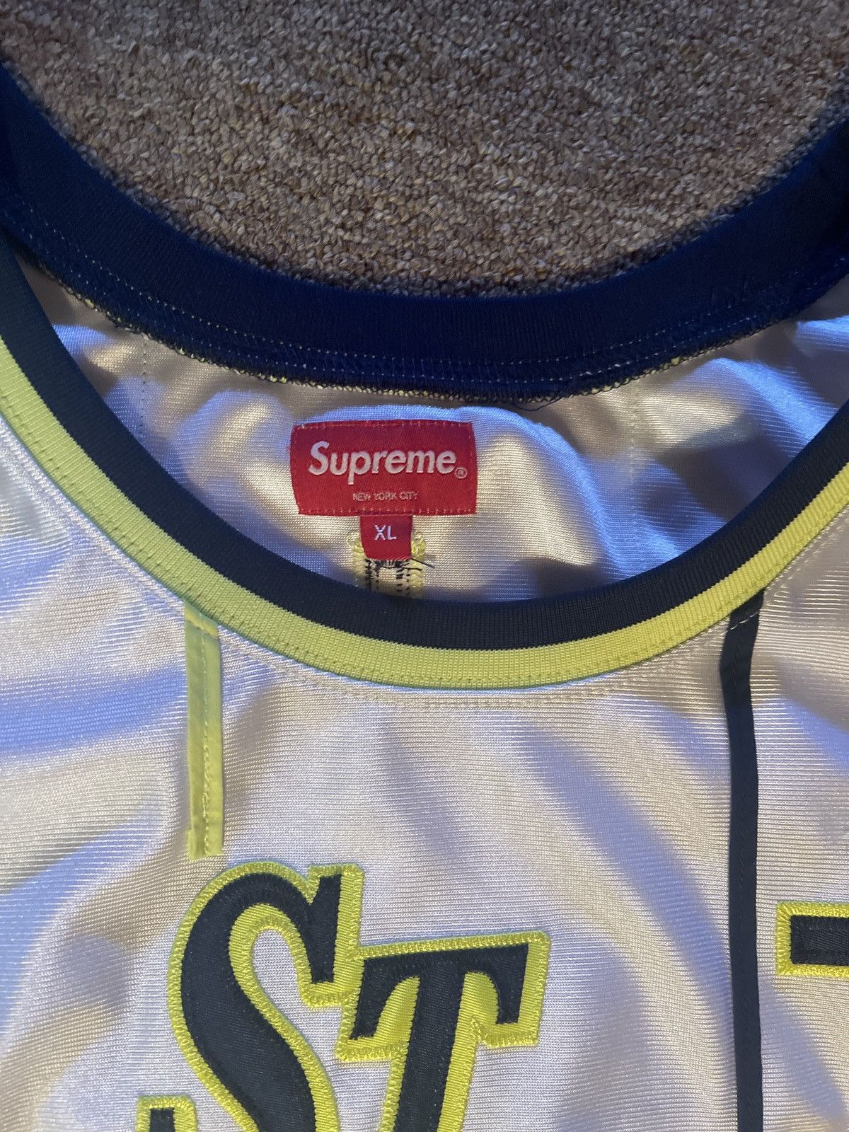 Supreme St Supreme White Basketball Jersey Size US XL / EU 56 / 4 - 3 Thumbnail