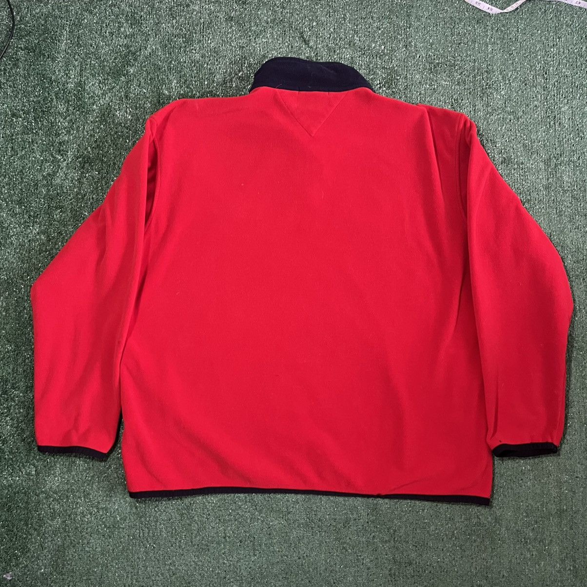 Tommy Hilfiger Vintage Fleece Red Tommy Hilfiger Collared Pullover Jacket Size US XXL / EU 58 / 5 - 7 Thumbnail