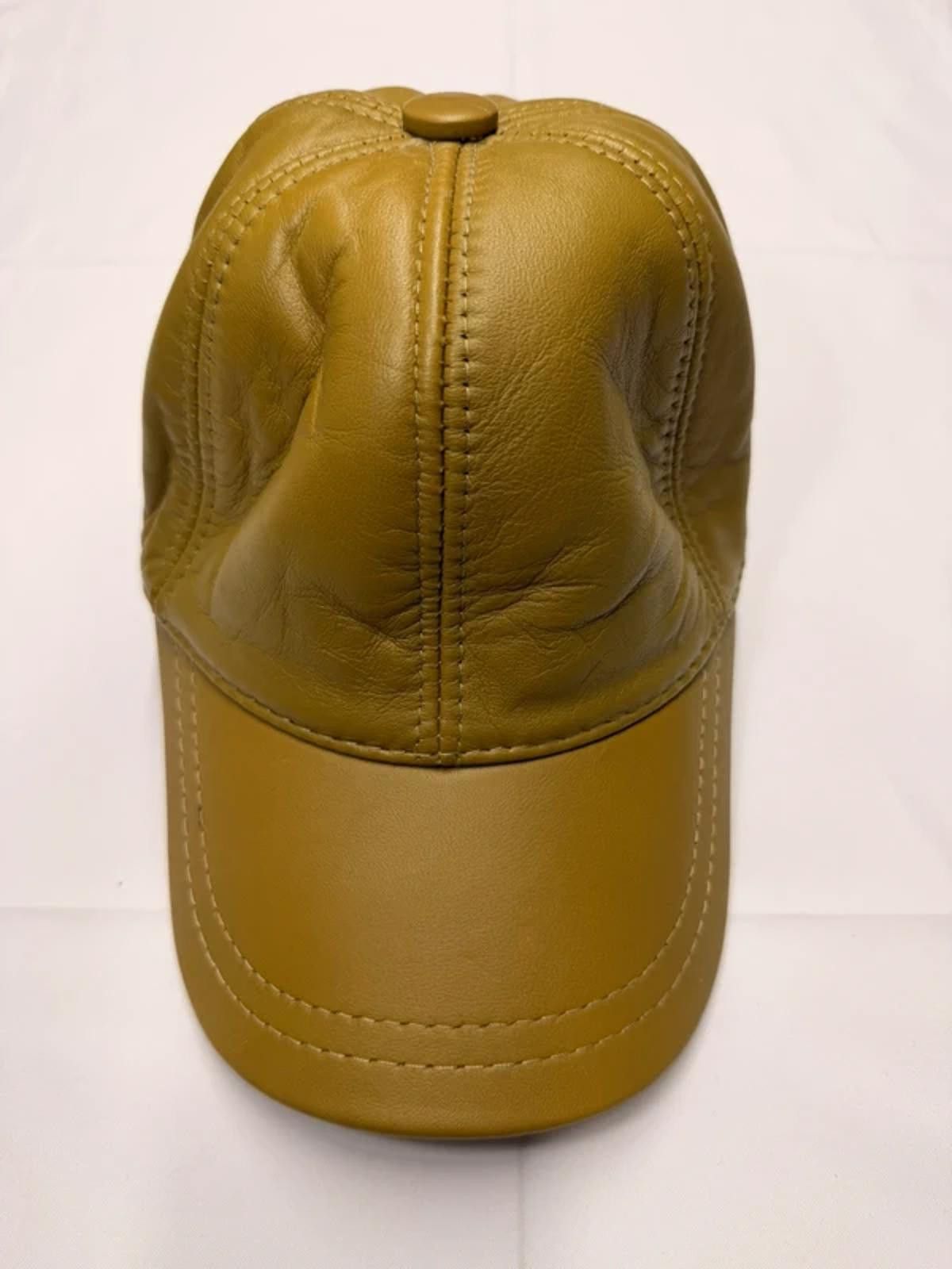 Other NEW Mustard Leather Baseball Cap - Premium Hat #018 Size ONE SIZE - 1 Thumbnail