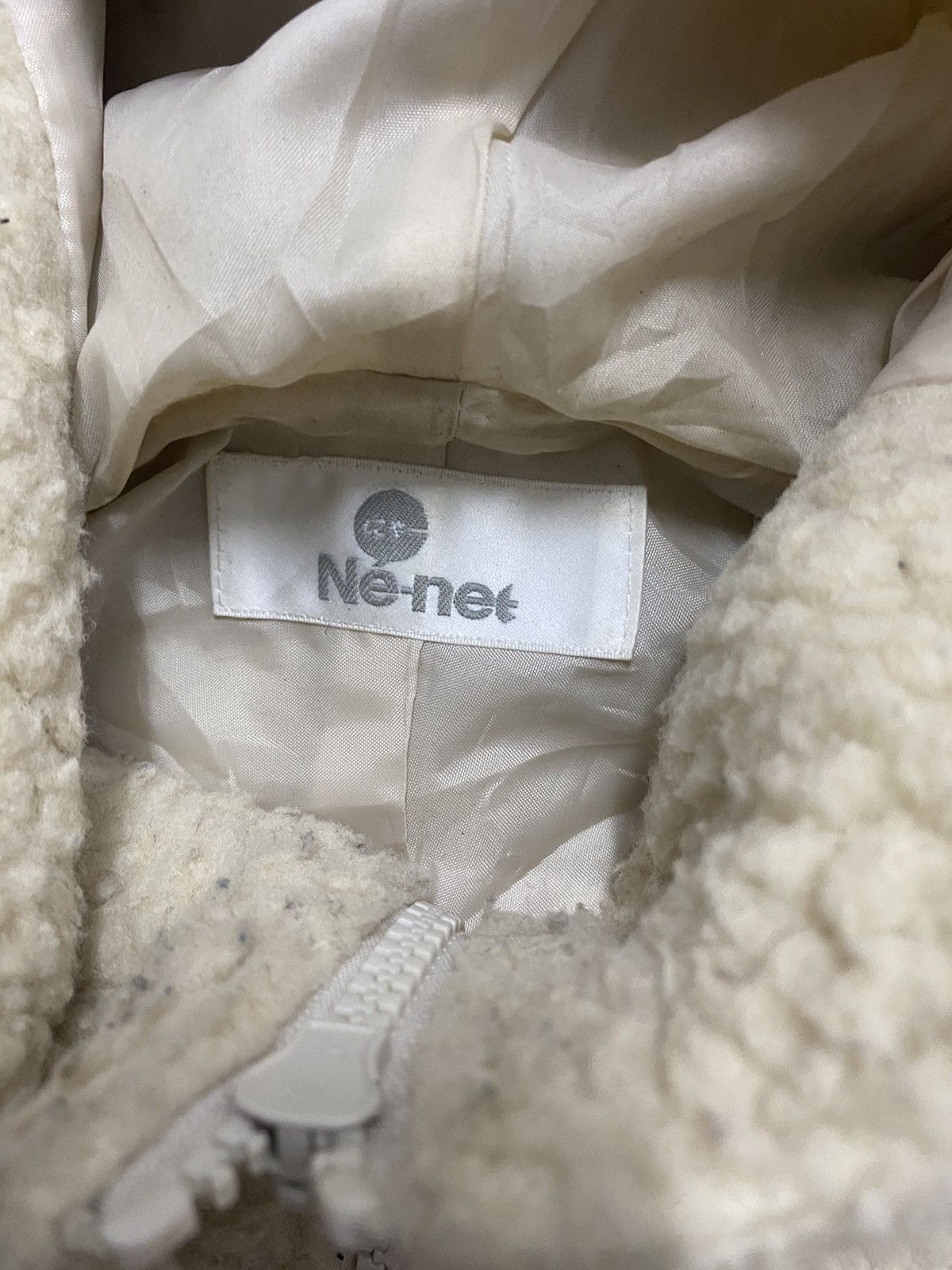 Issey Miyake Ne-Net Issey Miyake Sherpa Fleece Zip Up Hoodie Size US M / EU 48-50 / 2 - 11 Thumbnail