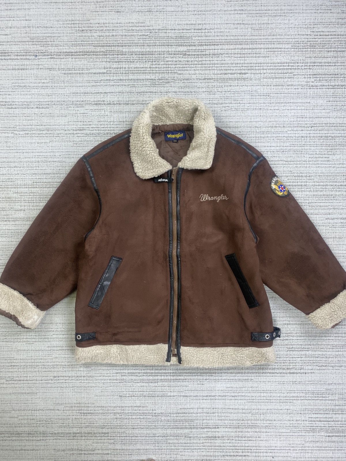Wrangler Vintage Wrangler B3 Suede Shearling Lined Sherpa Jacket Size US XS / EU 42 / 0 - 2 Thumbnail