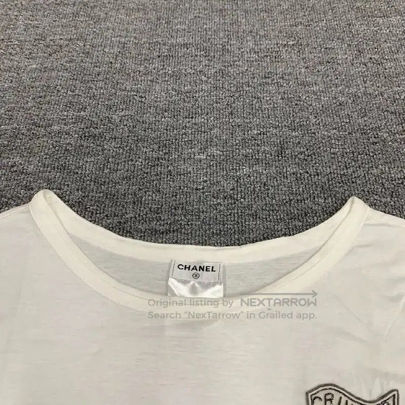Chanel Chanel White Cotton Women's Sleeveless T-Shirt . Size S / US 4 / IT 40 - 4 Thumbnail