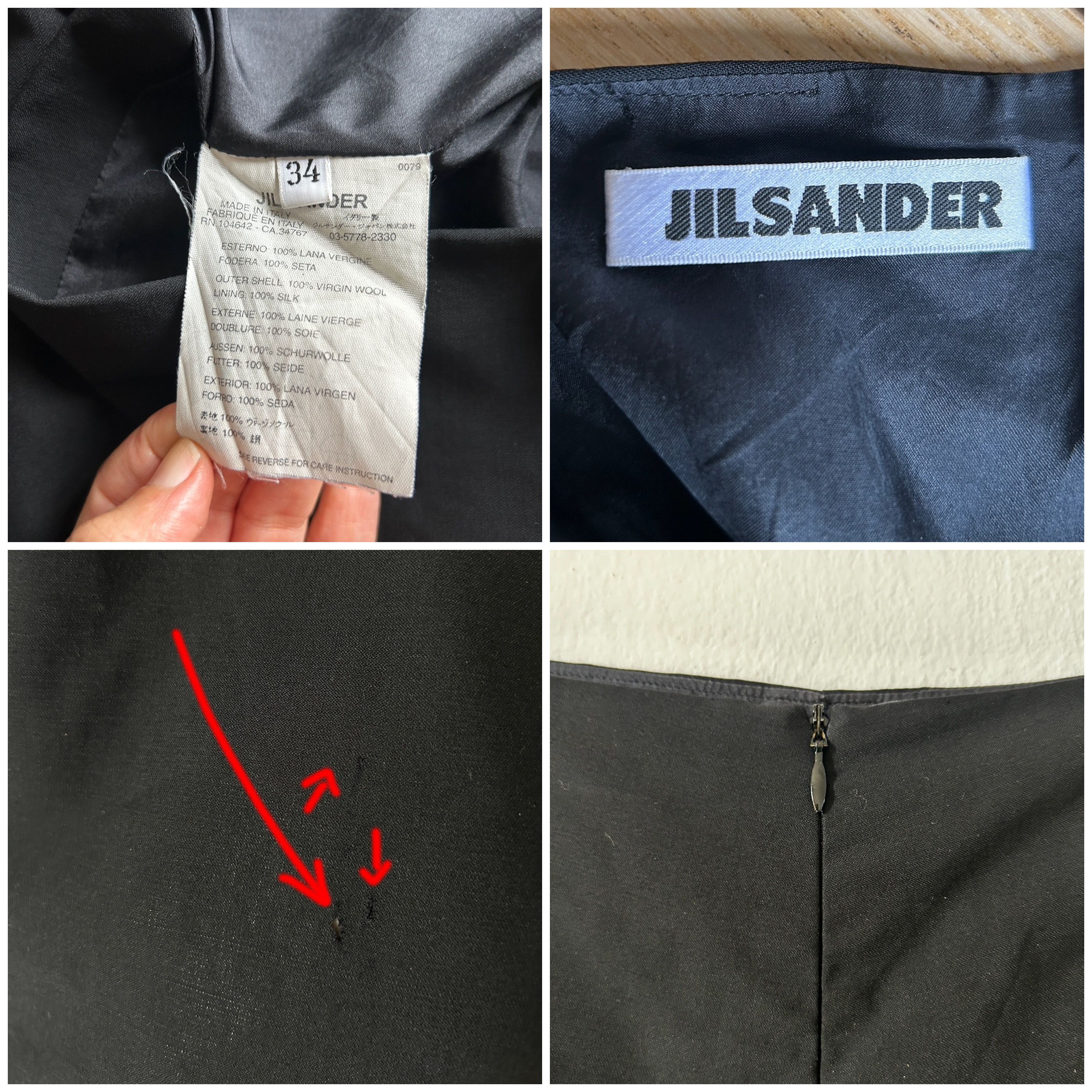Jil Sander Jil Sander black pencil high waisted slit skirt Size 27" / US 4 / IT 40 - 9 Thumbnail