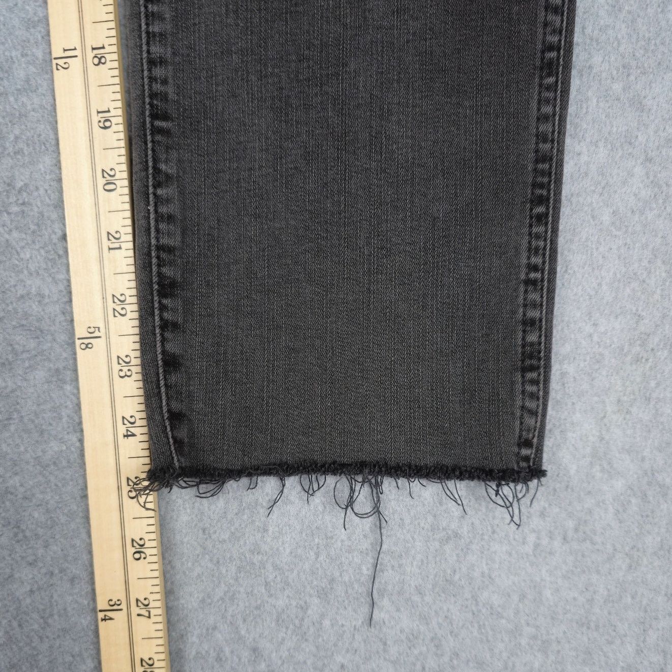 Madewell Madewell 29x25 Black Stovepipe Jeans Raw Hem Size 29" - 14 Thumbnail