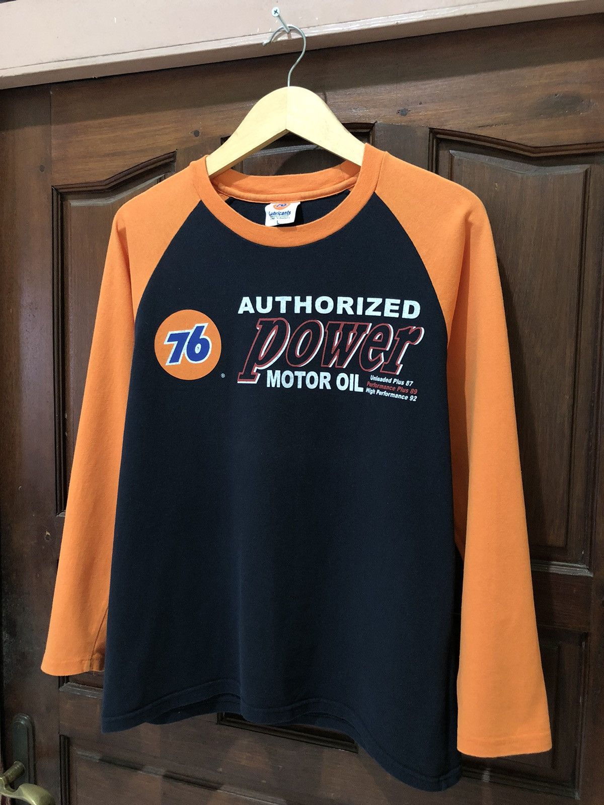 Japanese Brand Vintage Union 76 Lubricants Racing Fuel Raglan Long Sleeve Size US L / EU 52-54 / 3 - 4 Thumbnail