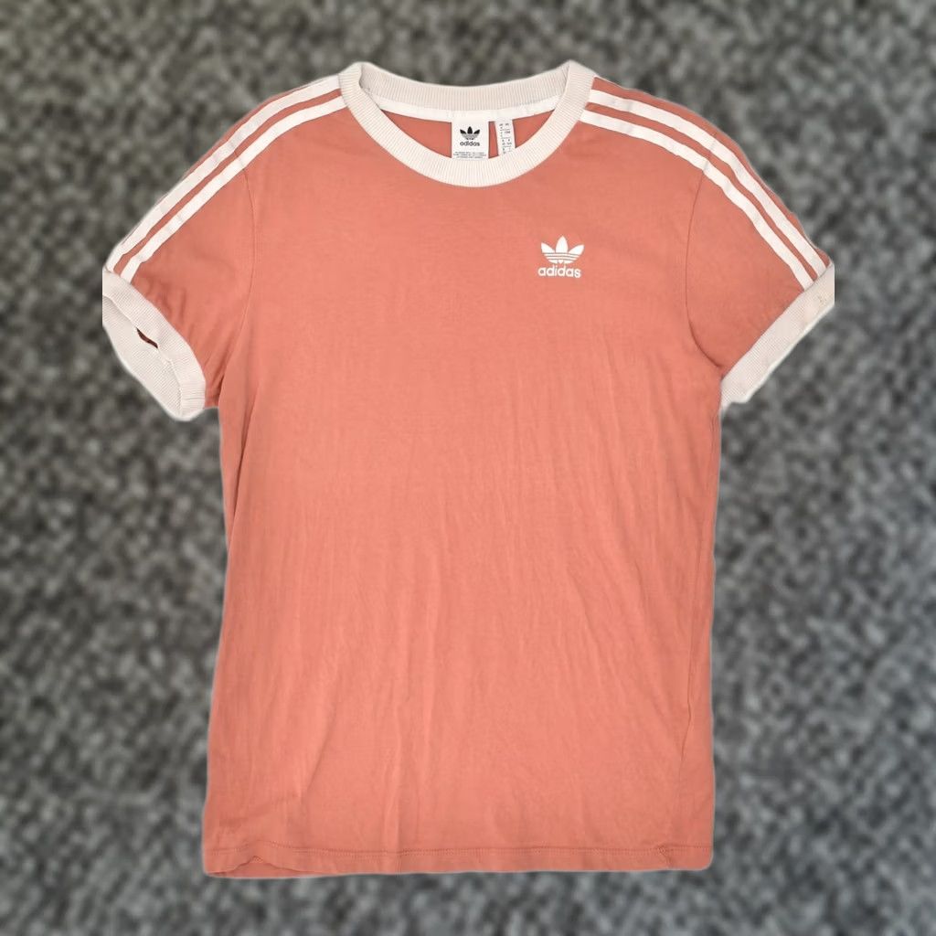 Adidas ADIDAS Womens T-Shirt Top UK 4 XS Brown Cotton Size S / US 4 / IT 40 - 1 Thumbnail