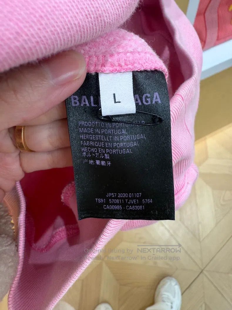 Balenciaga Balenciaga Pink Hoodie Size US L / EU 52-54 / 3 - 4 Thumbnail