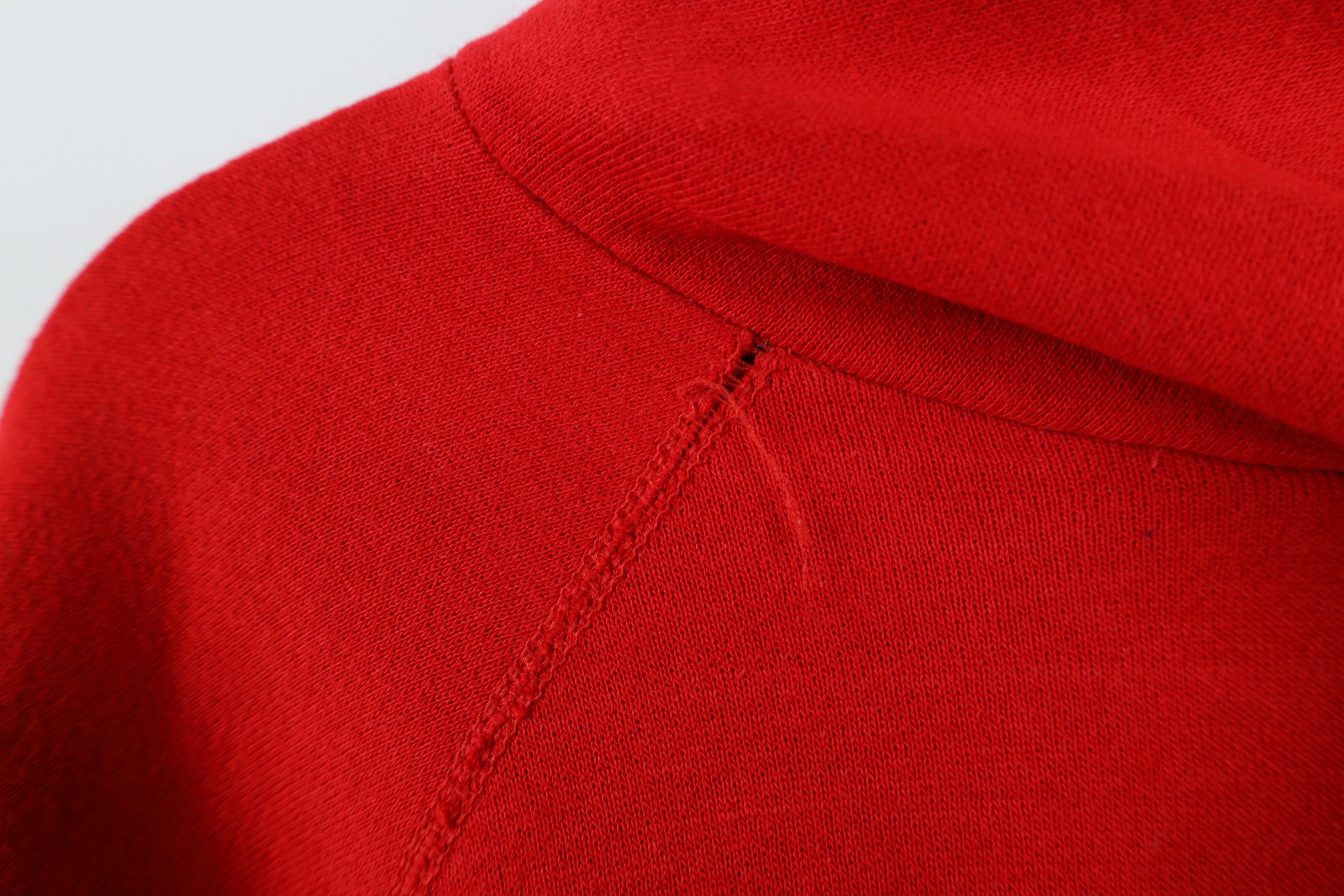 Vintage Vintage 70s Streetwear Faded Blank Hoodie Sweatshirt Red USA Size US M / EU 48-50 / 2 - 12 Thumbnail