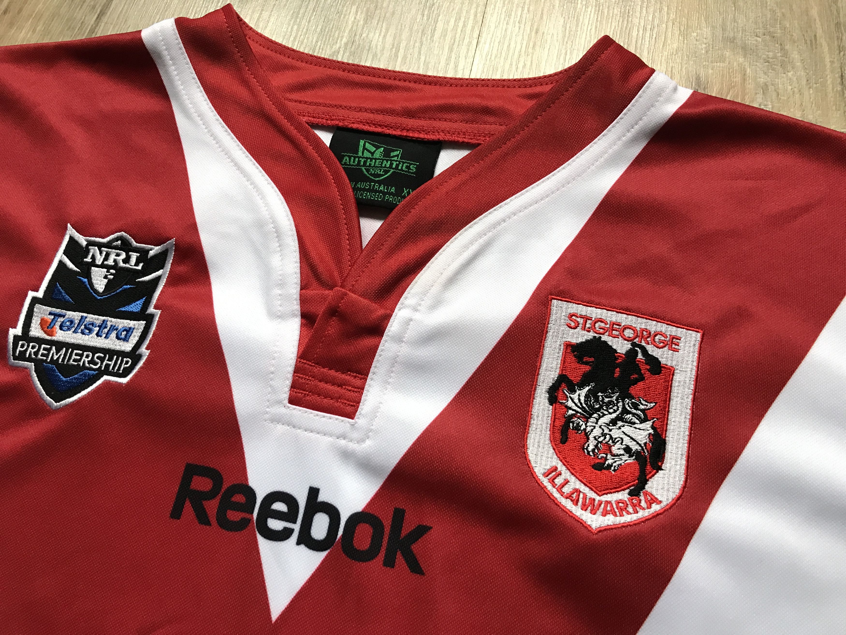 Reebok × Vintage Reebok St.George Illawarra Dragons Home Jersey 2012 NRL Size US XXL / EU 58 / 5 - 6 Thumbnail