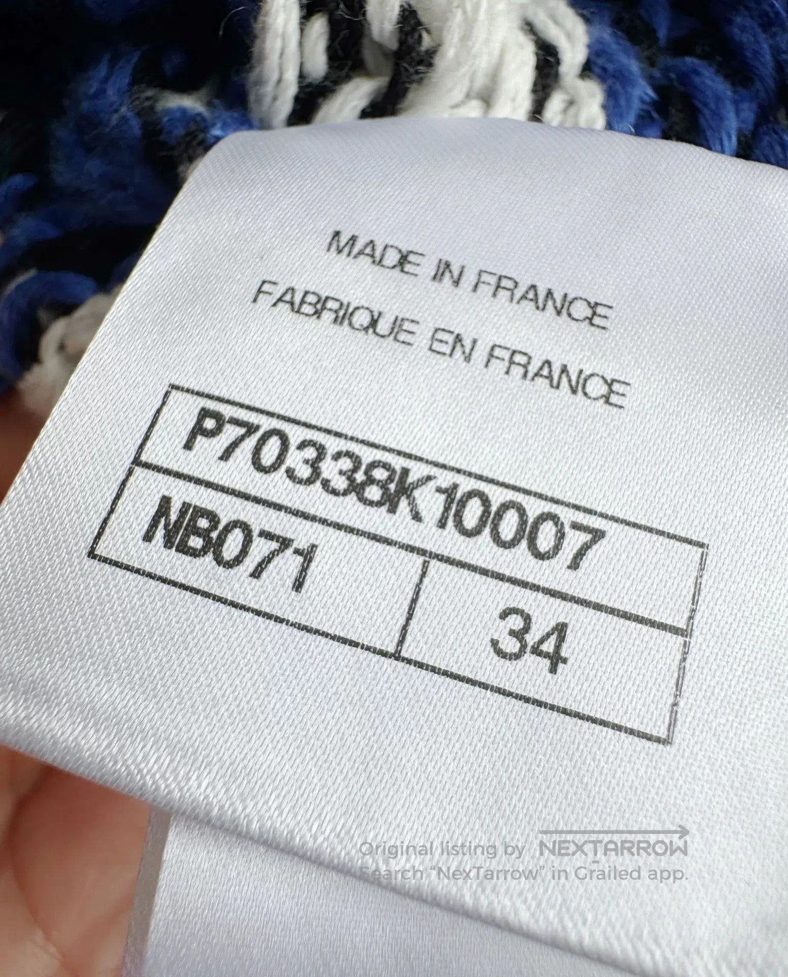Chanel Chanel 21C Blue White Stripe Cardigan. Size US M / EU 48-50 / 2 - 7 Thumbnail