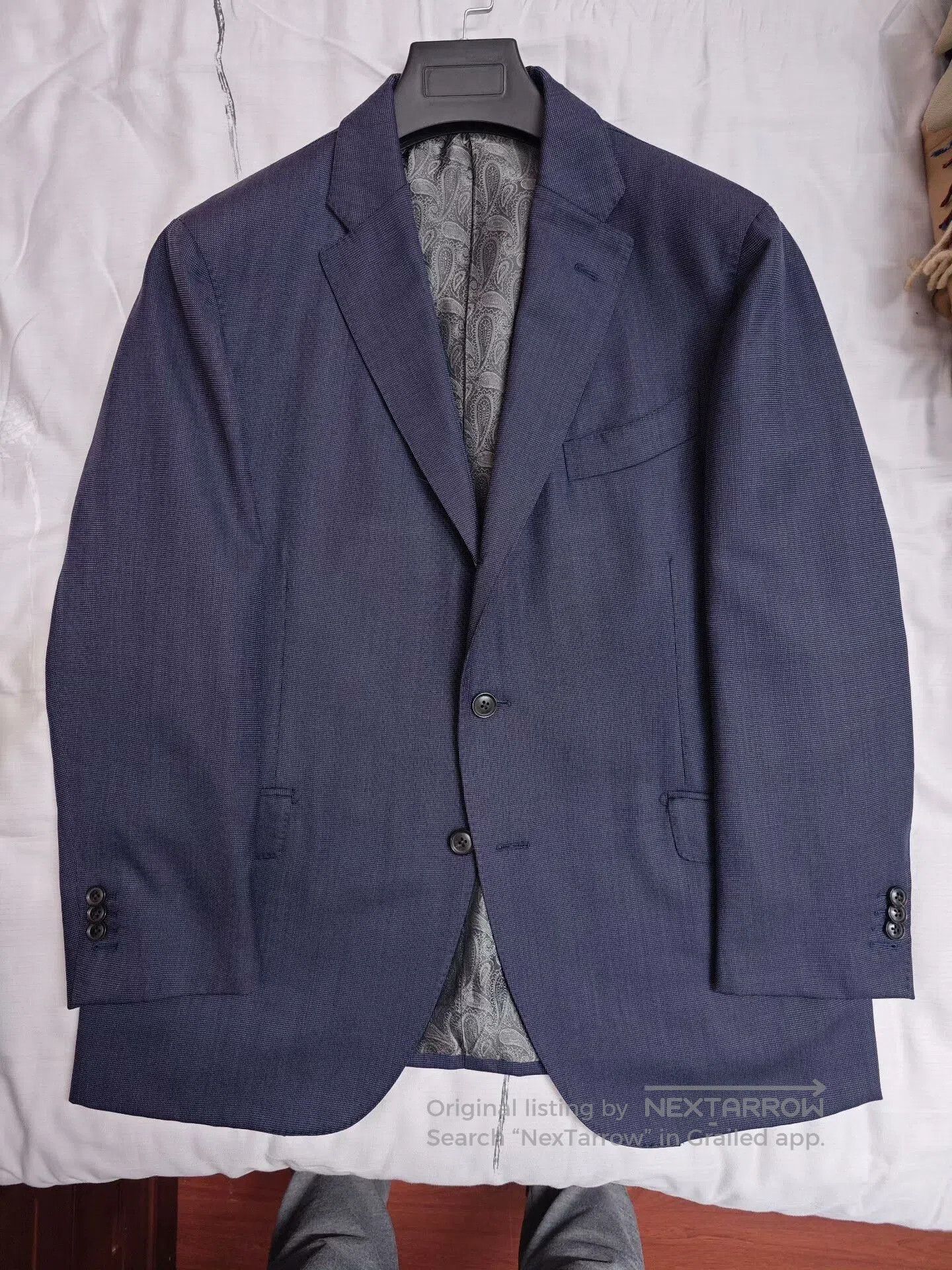 Japanese Brand Custom Wool-Linen Suit by Dormeuil. Size US L / EU 52-54 / 3 - 5 Thumbnail