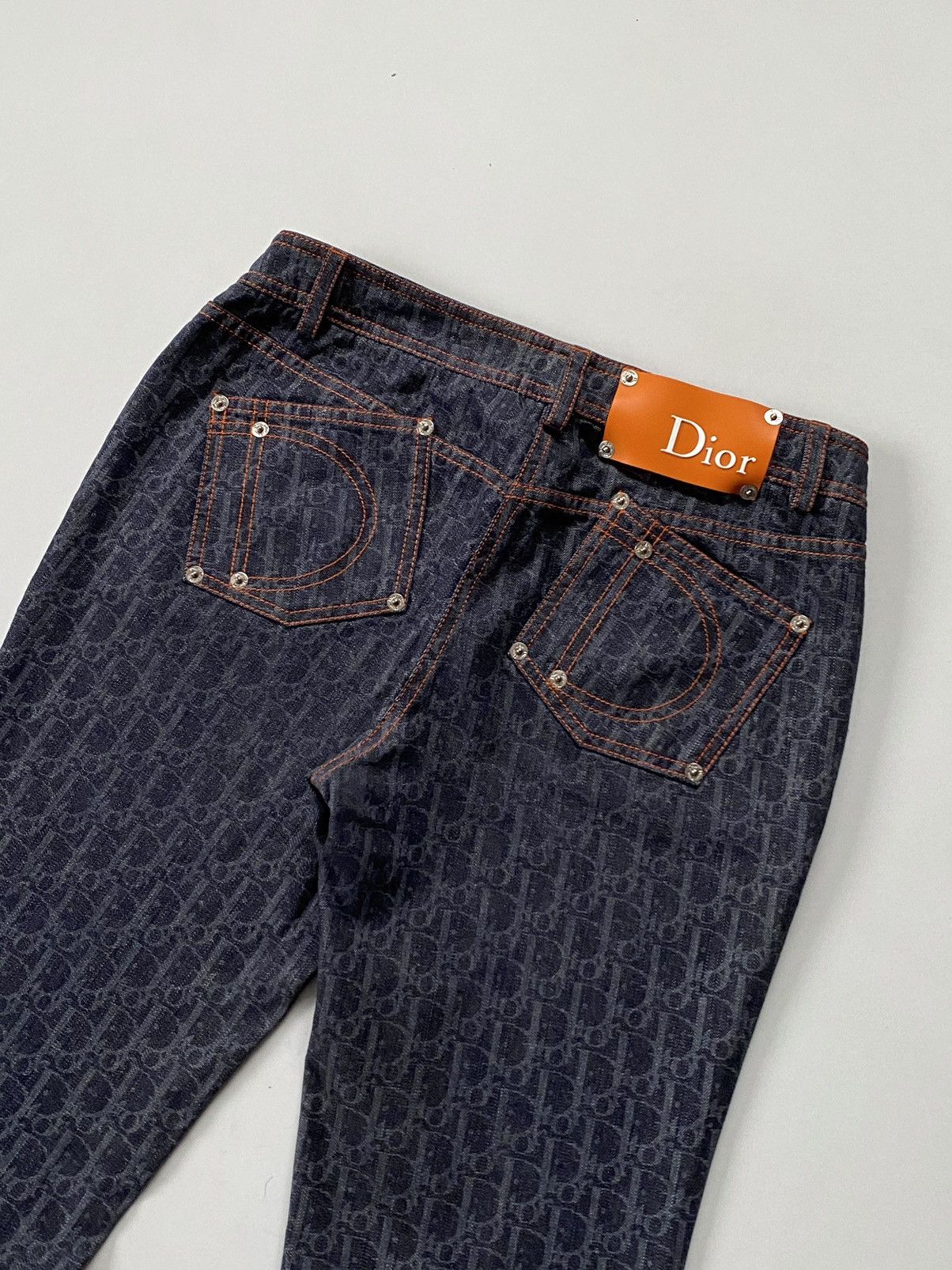 Dior 🔥F/W06 Dior by John Galliano Oblique Flight Monogram Jeans Size 27" / US 4 / IT 40 - 11 Thumbnail