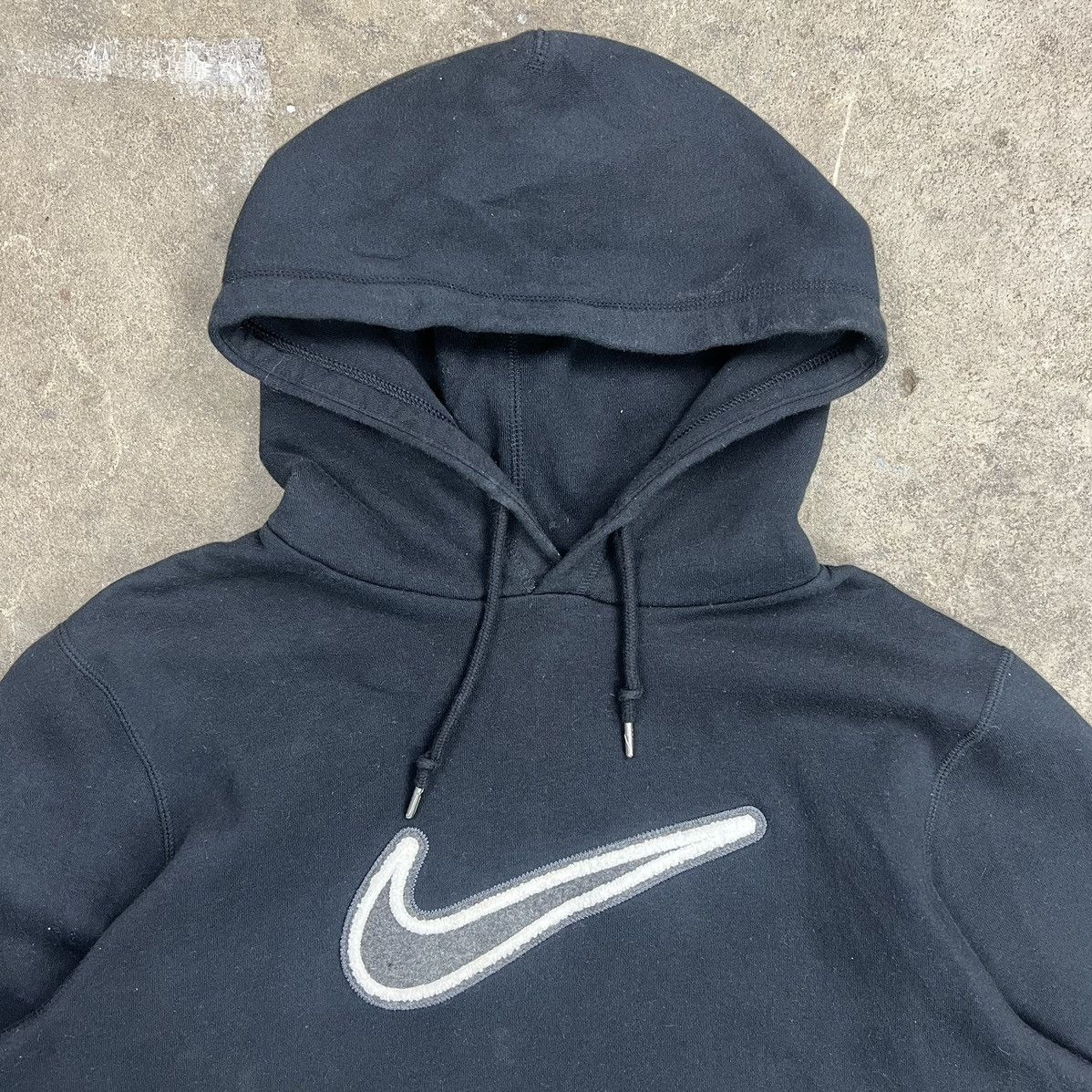 Nike Black Nike Fuzzy Swoosh Hoodie Size US L / EU 52-54 / 3 - 2 Thumbnail
