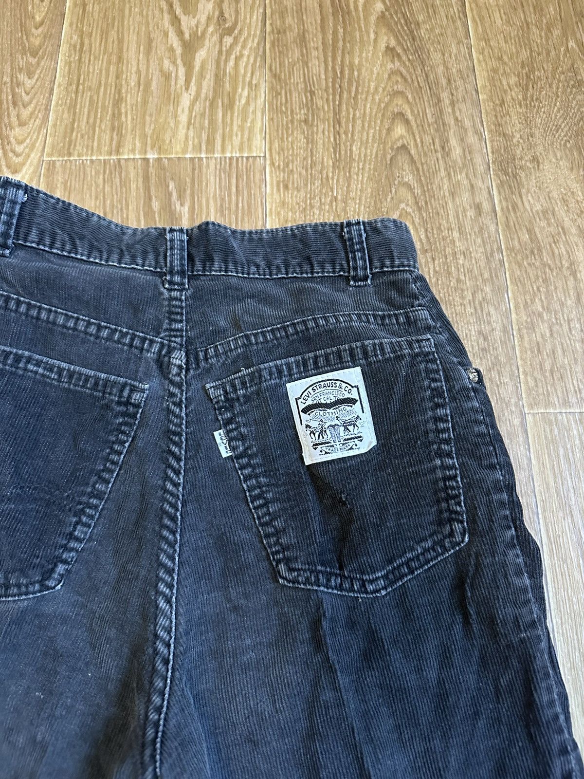 Levi's × Levi's Vintage Clothing × Vintage Vintage 70s Levis Corduroy Pants Womens 23x31 Gray White Tab Size 23" - 2 Thumbnail