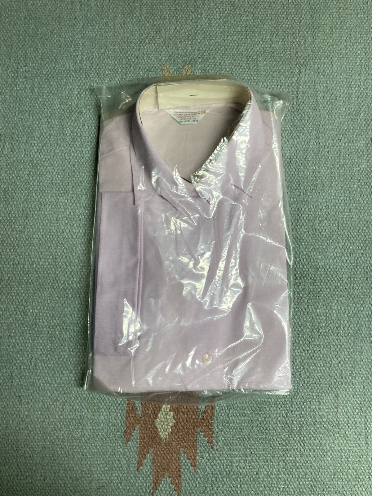 Vintage Vtg 60s roll up sleeve blouse sanforized pink loop collar 34 Size S / US 4 / IT 40 - 1 Thumbnail