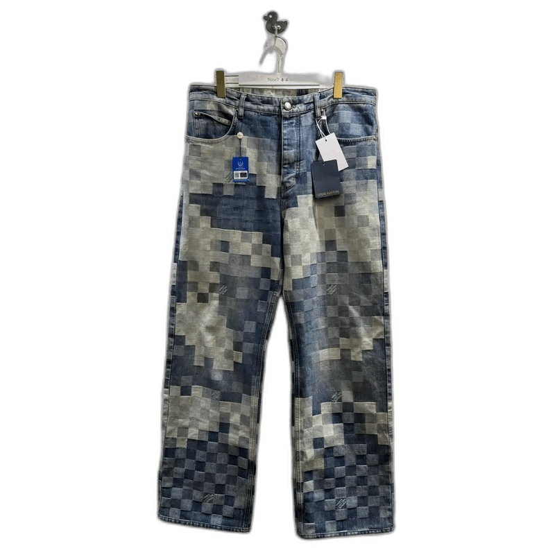 Louis Vuitton Louis Vuitton Mosaic Logo Denim Pants-yf Size US 34 / EU 50 - 1 Thumbnail