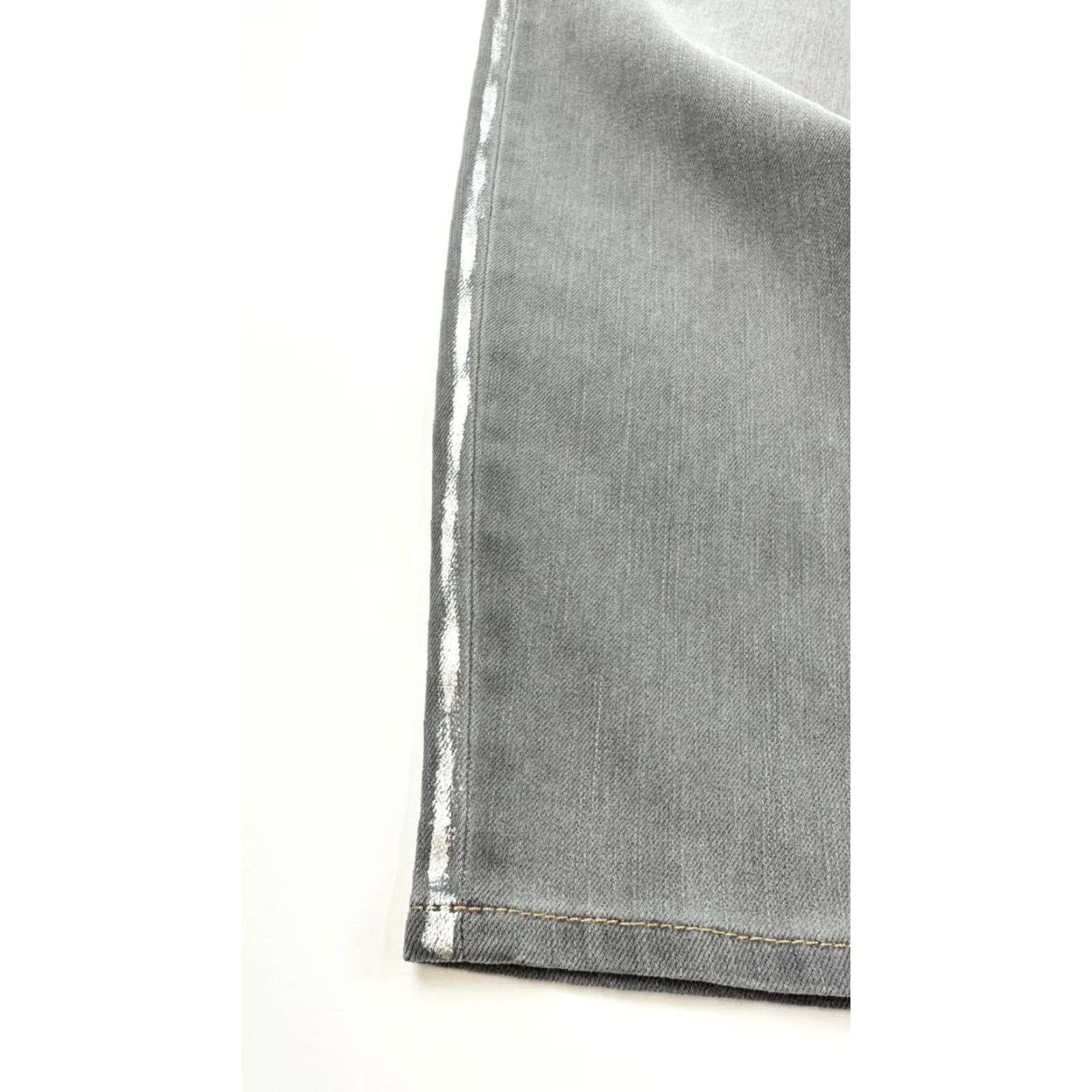 Soft Surroundings Soft Surroundings Jeans Womens 14 Gray Denim High Rise Relaxed Fit 5-Pocket Straight Size 36" / US 14 / IT 50 - 2 Thumbnail