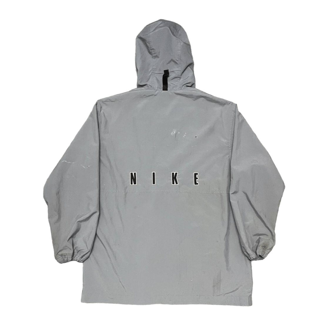 image of Vintage 90's Nike Jacket Spellout Embroidery in Grey, Men's (Size Large)