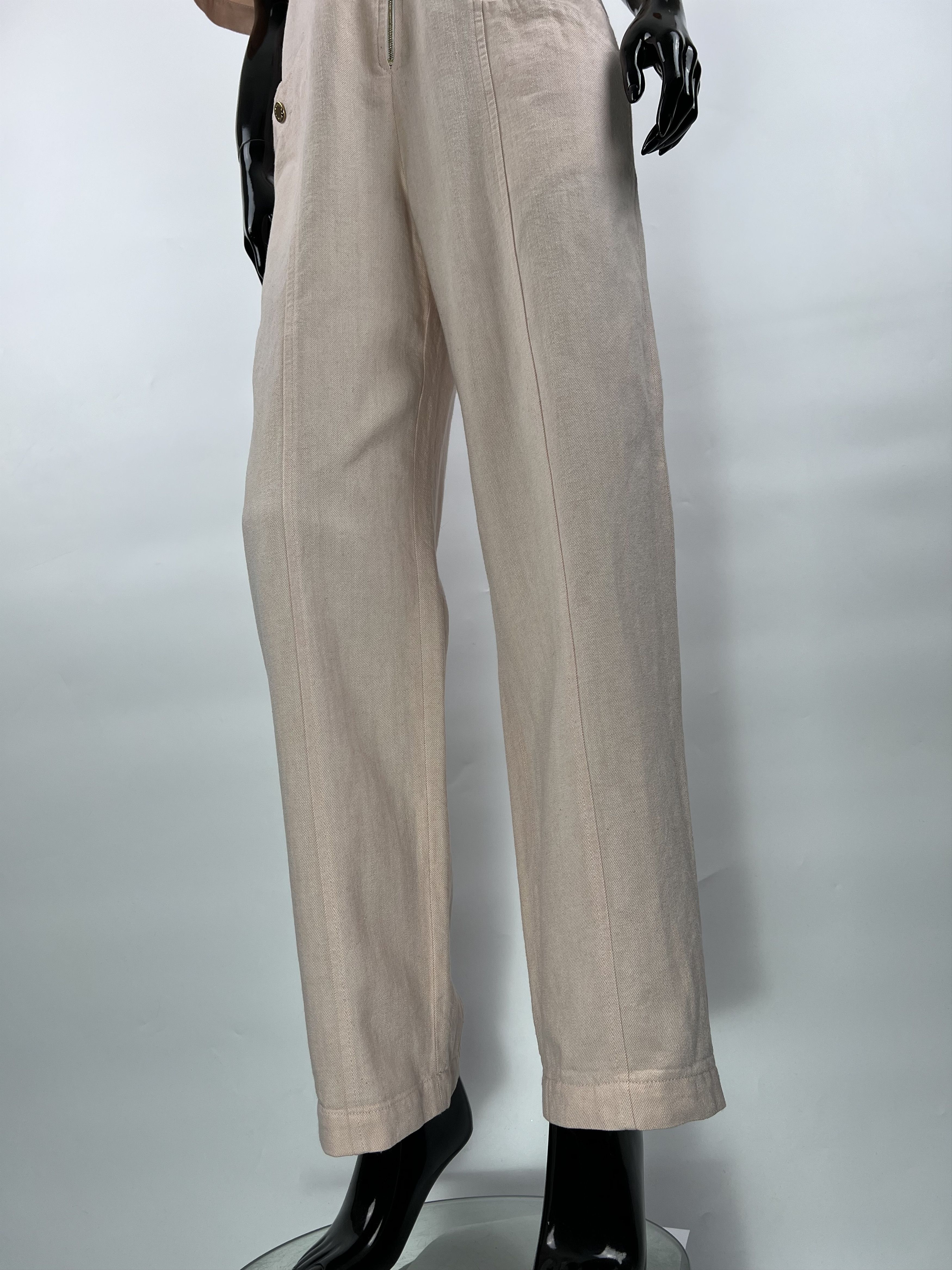 Sandro Sandro Light Pink Cotton Linen Belted Jumpsuit Size 36 Size 27" / US 4 / IT 40 - 12 Thumbnail