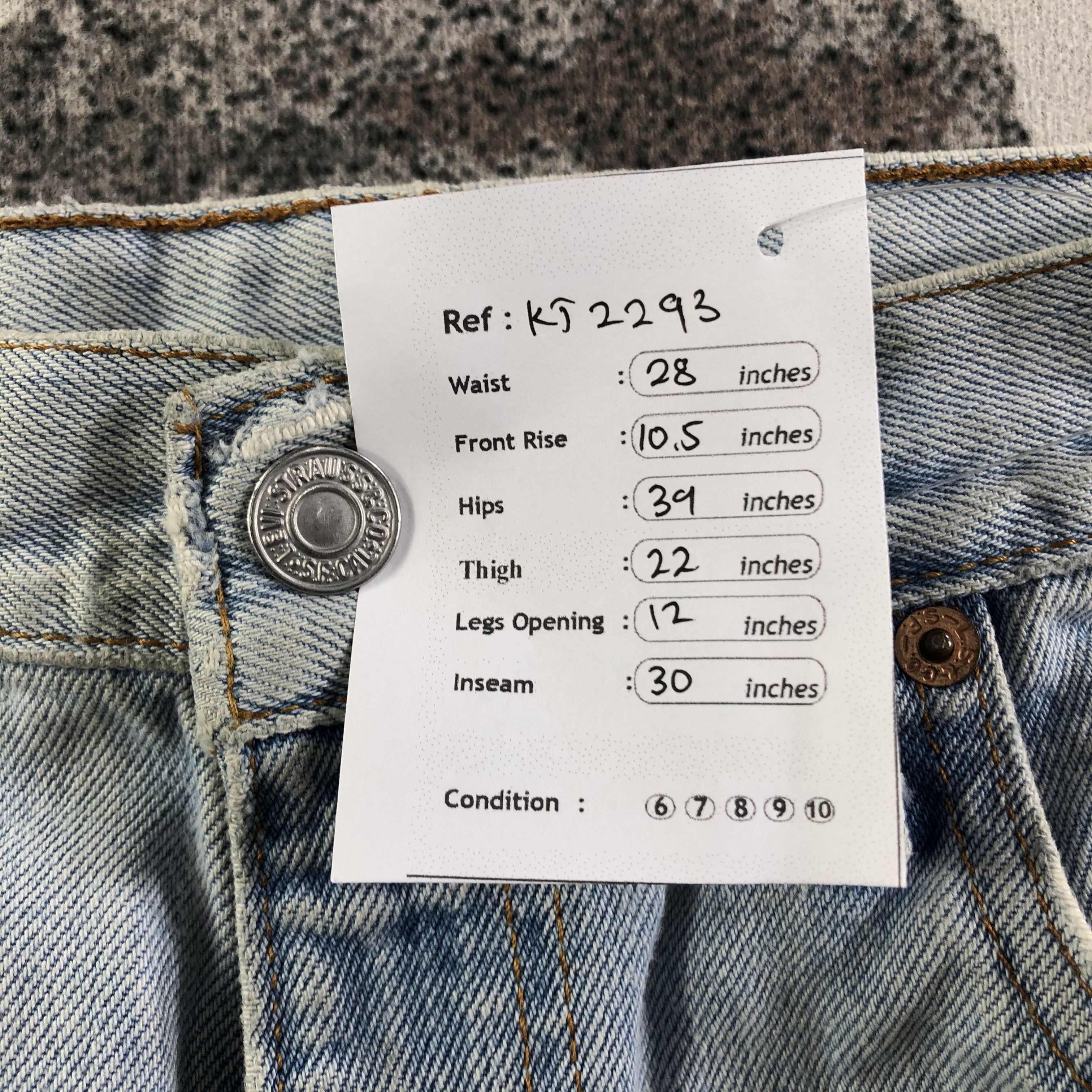Levi's Vintage Levis 505 Jeans Ripped Denim KJ2293 Size US 28 / EU 44 - 10 Thumbnail