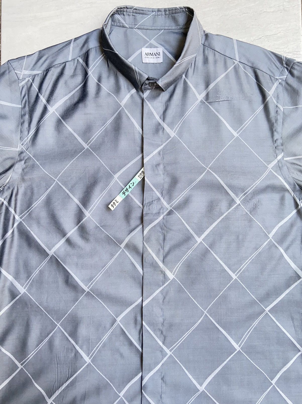 Armani Collezioni ARMANI COLLEZIONI Grey Shirt Size US XXL / EU 58 / 5 - 2 Thumbnail