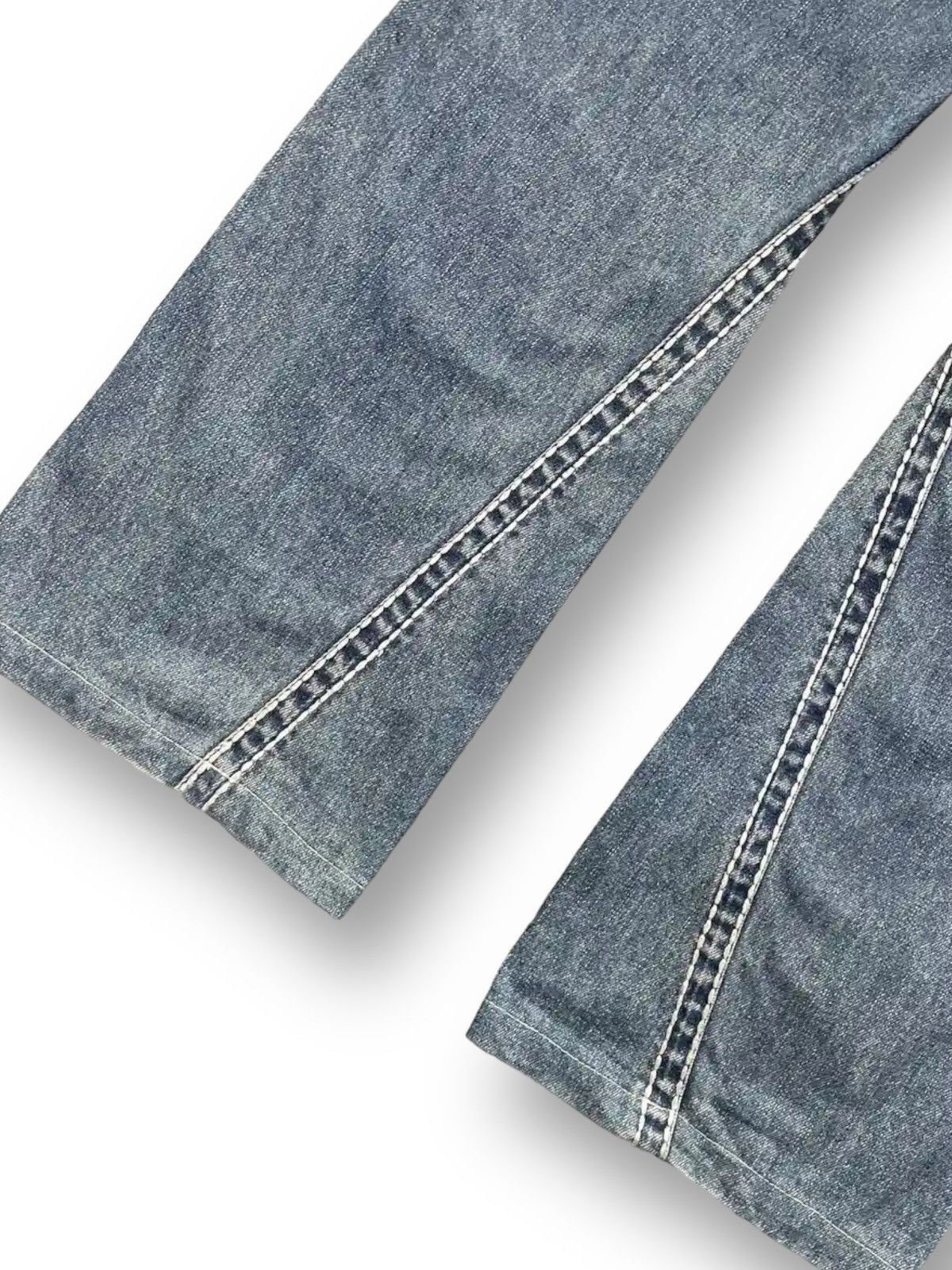 20471120 × GOSTAR DE FUGA × Hysteric Glamour Japan 291251 Heavy Stitched Flared Denim With Braided Belt Size US 32 / EU 48 - 13 Thumbnail