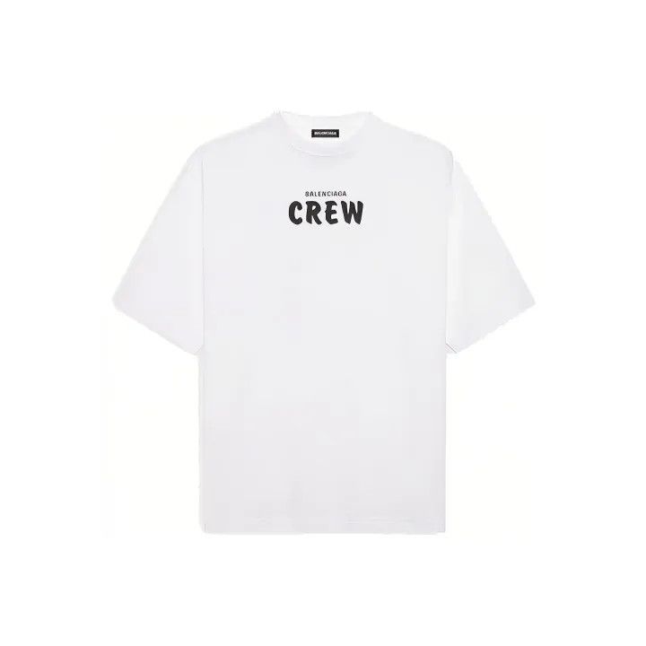 Balenciaga Balenciaga Crew Neck White Short Sleeve T-Shirt Size US L / EU 52-54 / 3 - 1 Thumbnail