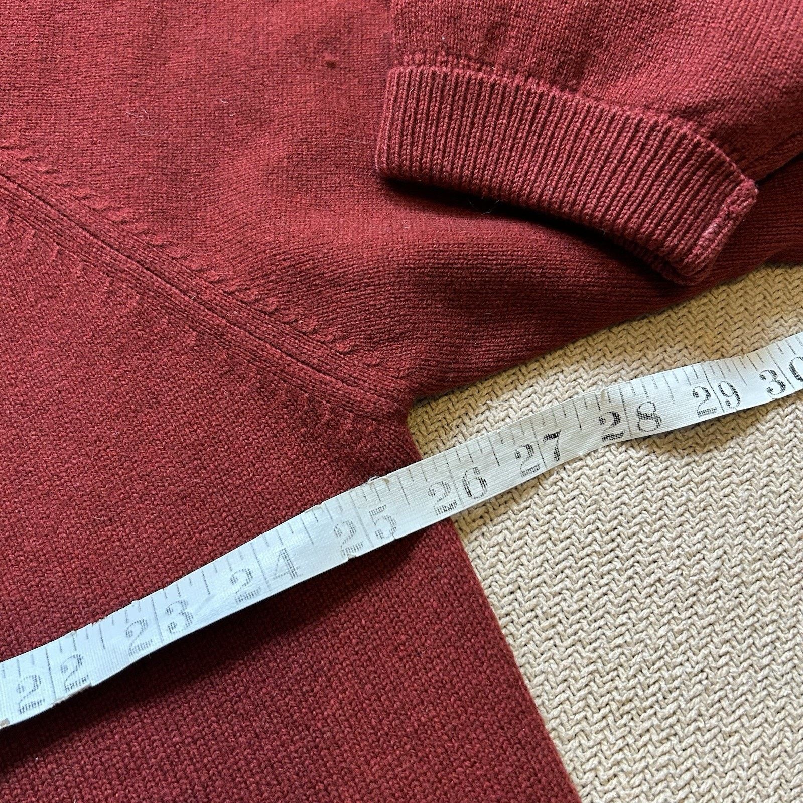 L.L. Bean Ll Bean Lamb Wool Knit Red Cardigan Sweater Large Size US L / EU 52-54 / 3 - 6 Thumbnail
