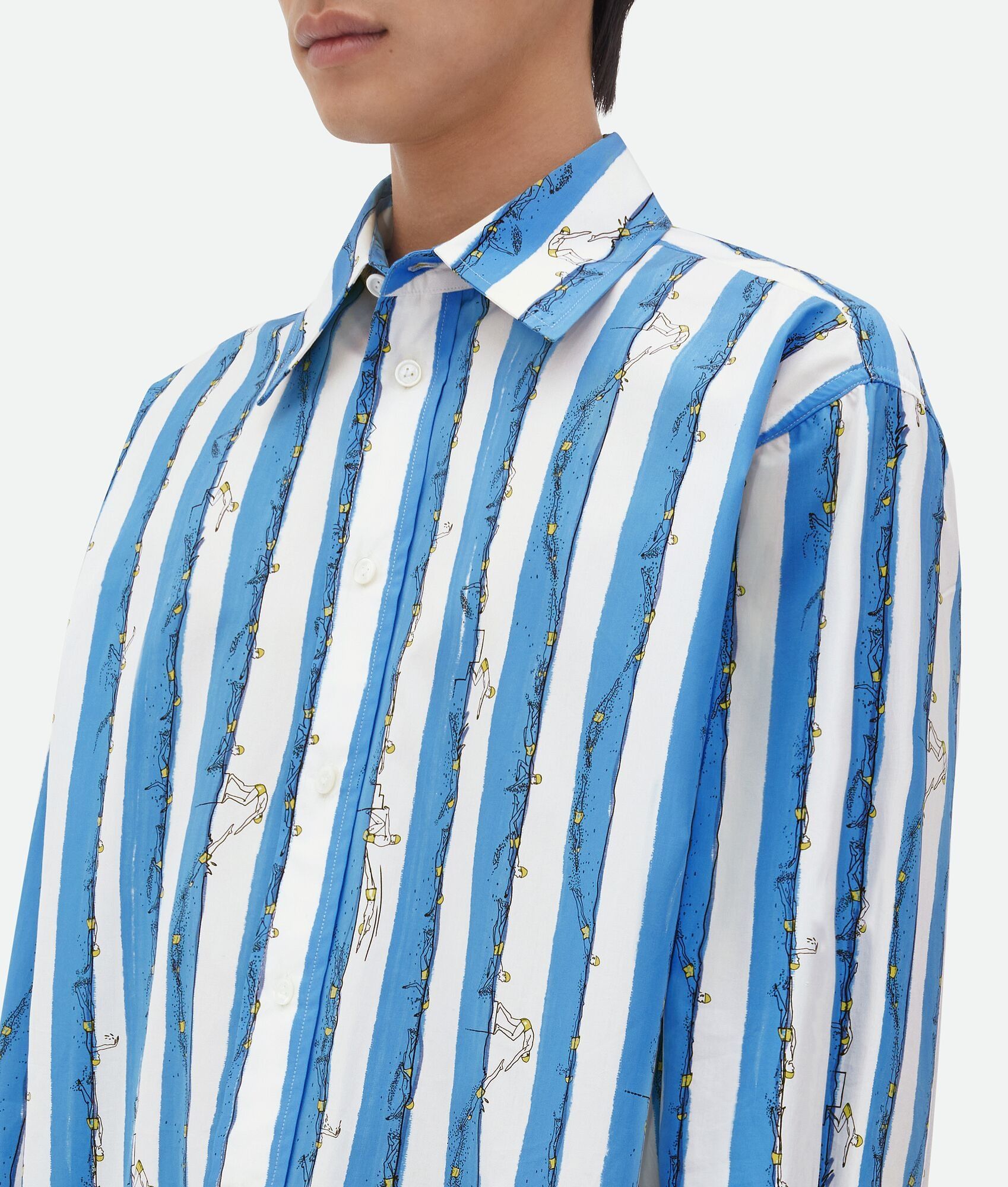 Bottega Veneta o1bcso1str0725 Printed Cotton Shirt in Multicolor Size US L / EU 52-54 / 3 - 5 Thumbnail
